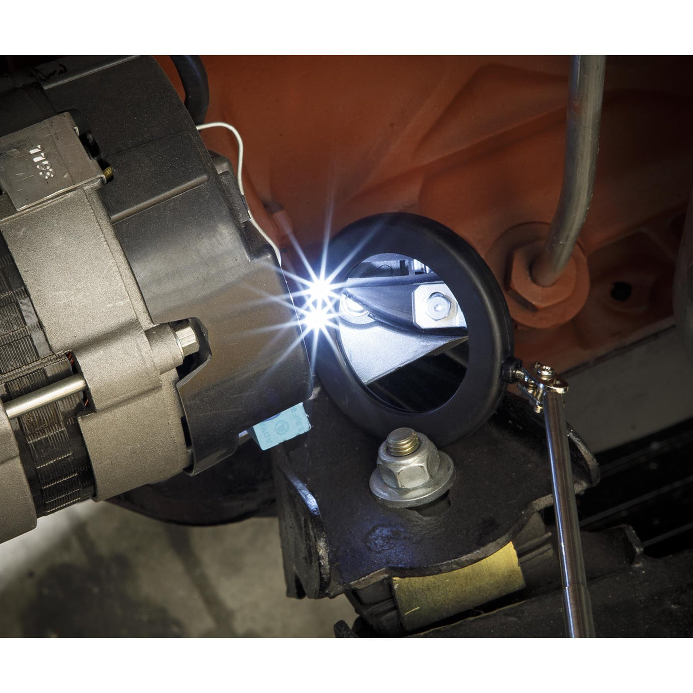 Sealey Telescopic Inspection Mirror 75mm with LED