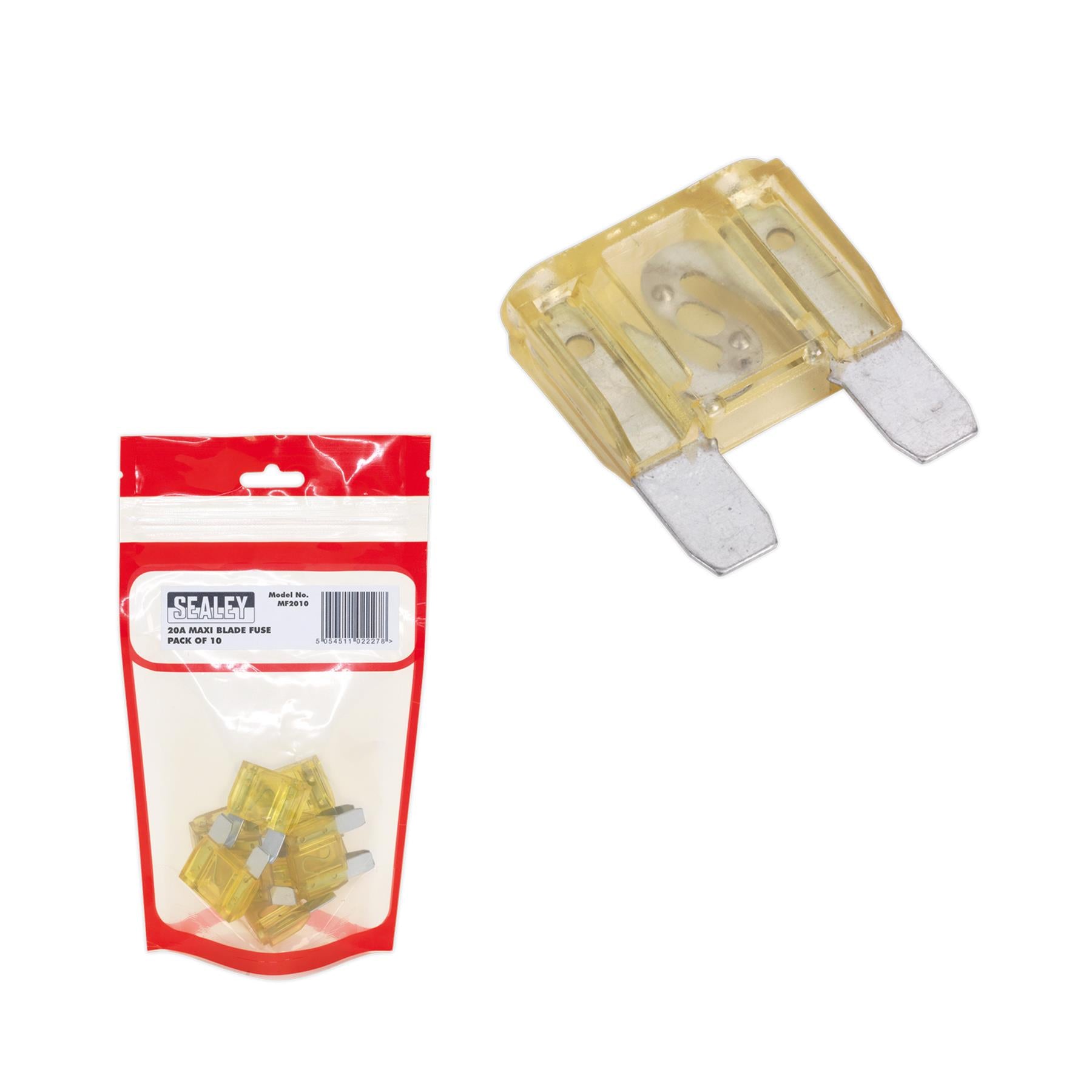 Sealey Automotive MAXI Blade Fuse 20A Pack of 10