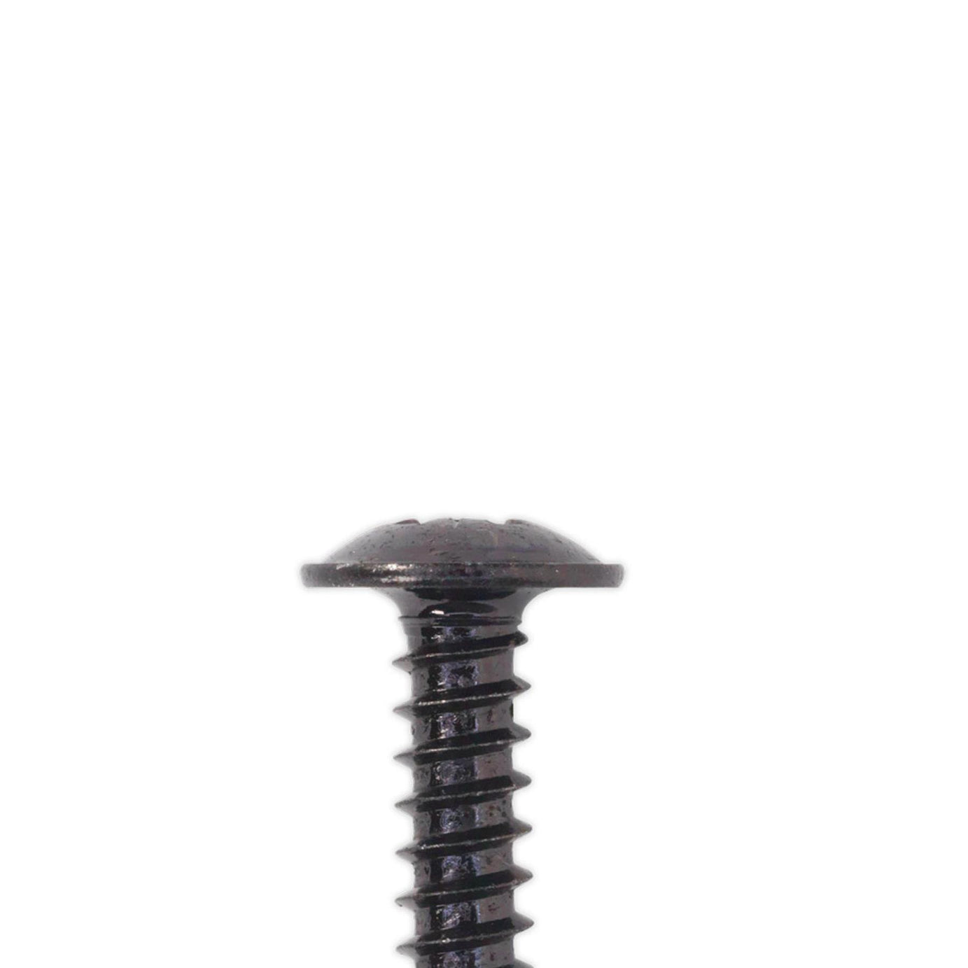 Self Tapping Screw 4.2 x 25mm Flanged Head Black Pozi Pack of 100 Sealey