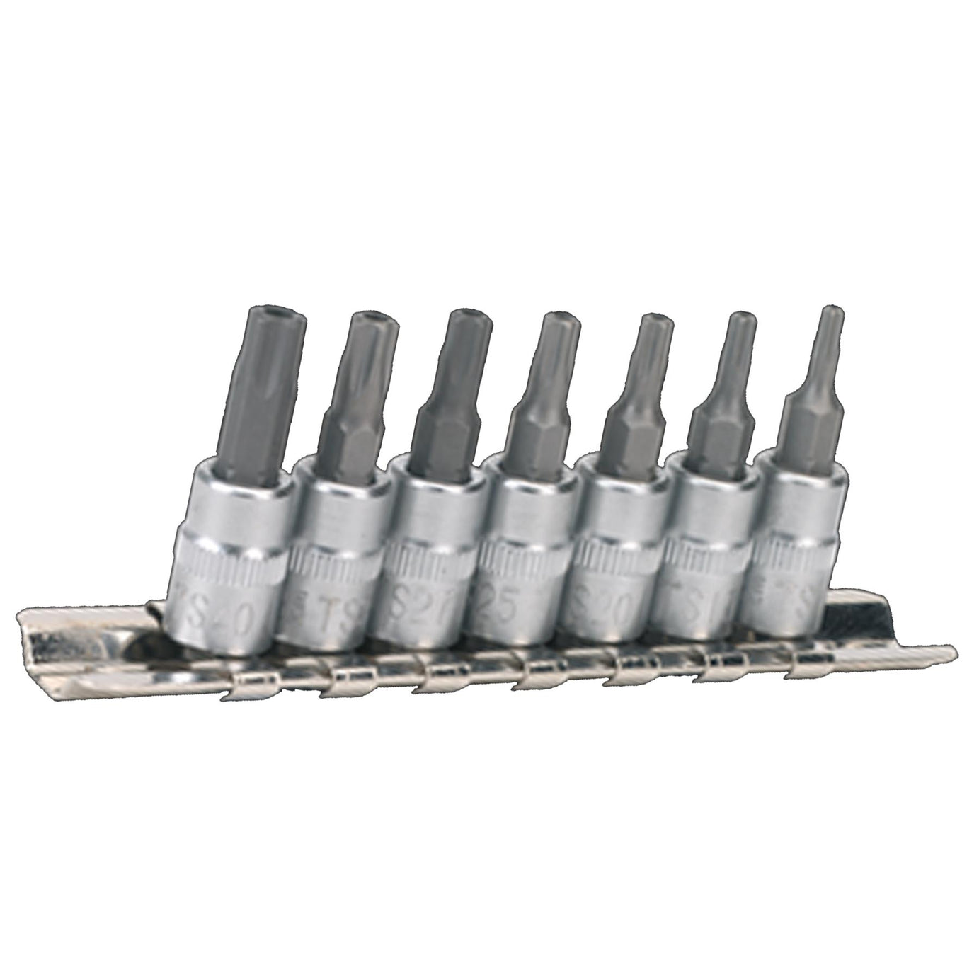 Sealey TRX-TS* Security Socket Bit Set 7pc 1/4"Sq Drive