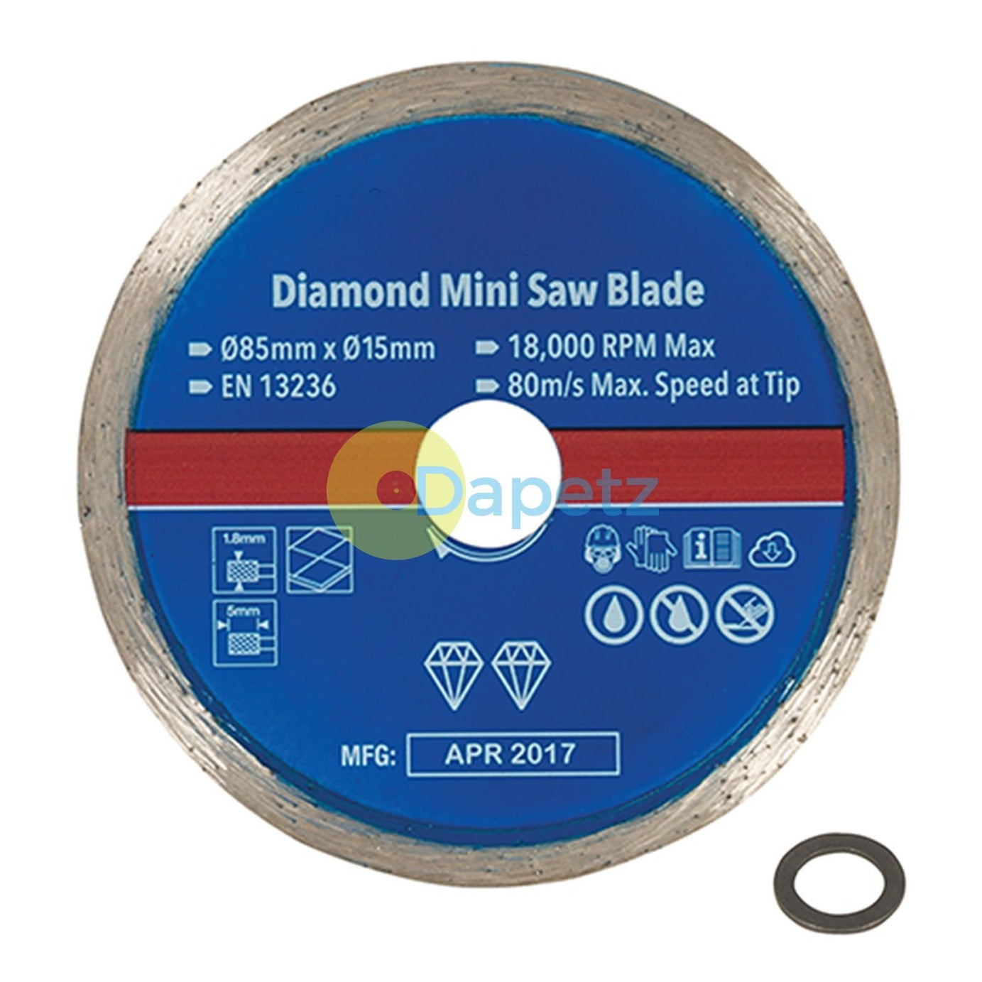 Mini Saw Blade Set Contains TCT Blade, HSS Blade & Continuous Rim Diamond Blade
