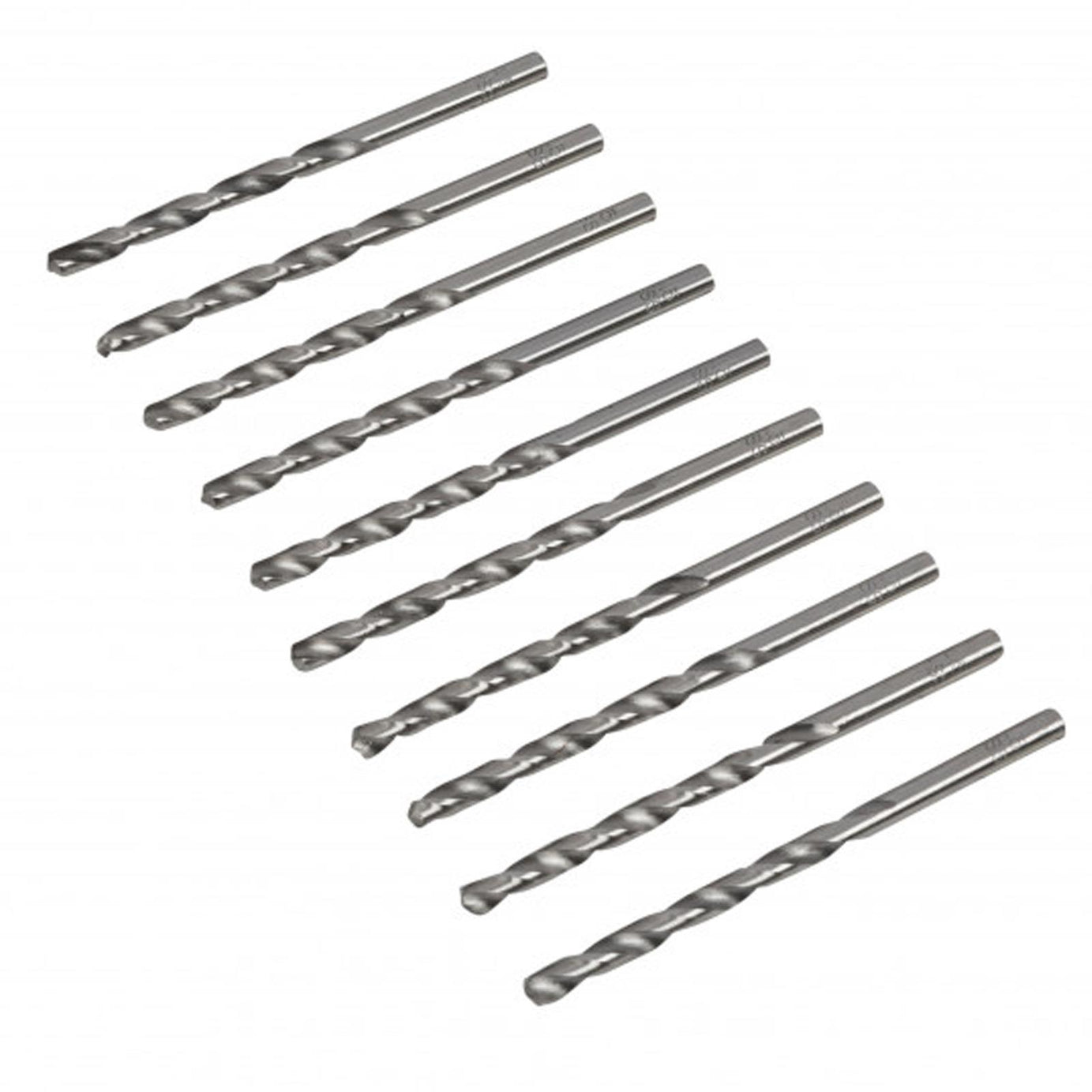 BlueSpot 10Pce Long Professional 4.5mm HSS Drill Bit Set Steel Metal Wood Bit + Tube