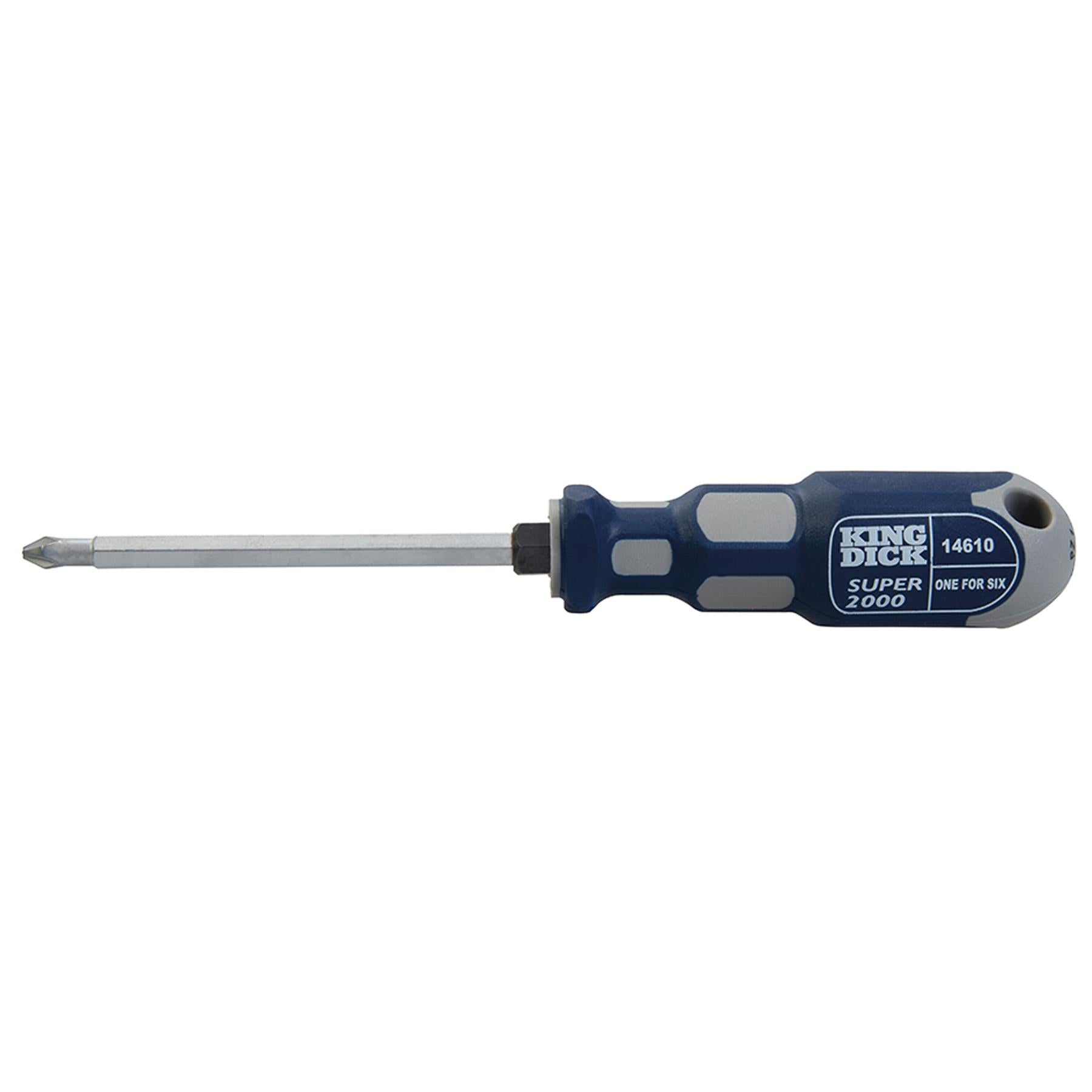 King Dick 6 in 1 Universal Screwdriver Fits Pozi 1, 2 & 3 and Phillips 1, 2 & 3
