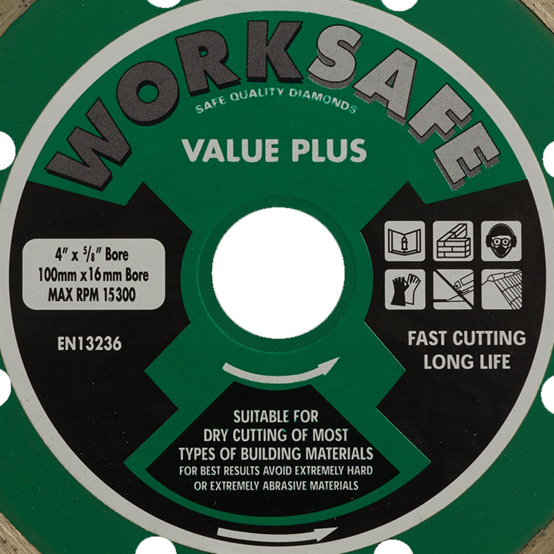 Sealey Value Plus Diamond Blade Ø100 x 16mm