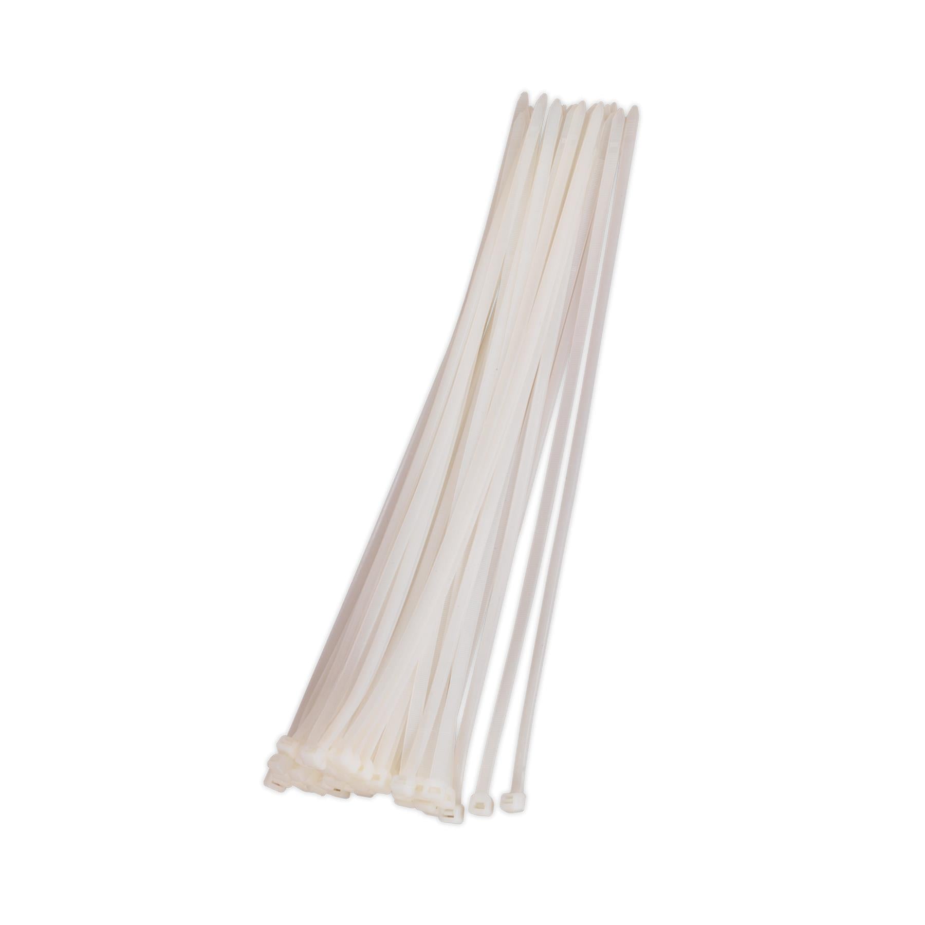 Sealey Cable Tie 450 x 7.6mm White Pack of 50