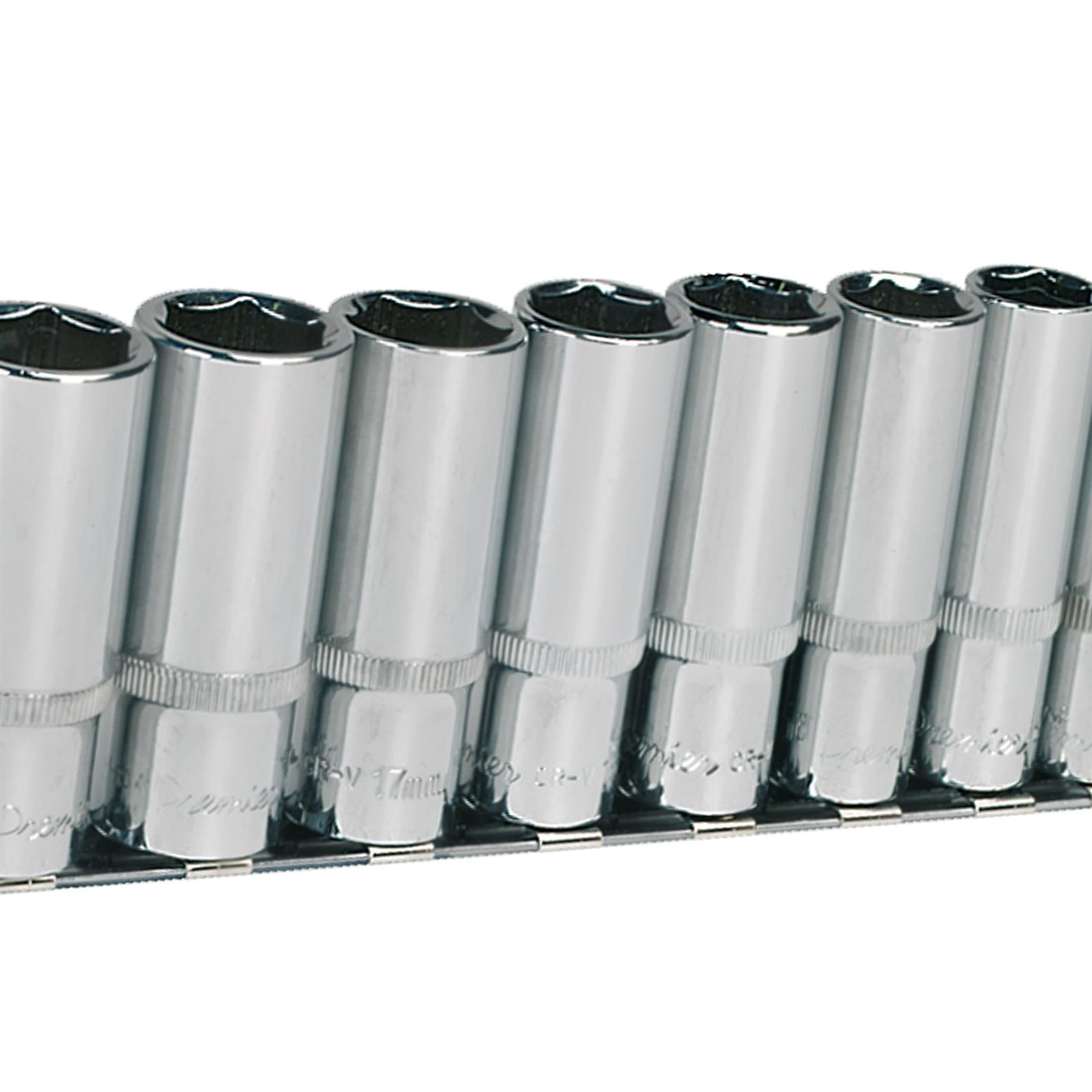 Sealey Socket Set 12pc 3/8"Sq Drive 6pt Deep WallDrive Metric