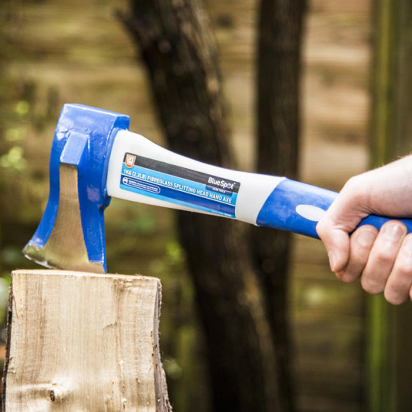 BlueSpot Splitting AXE Hatchet Fibreglass Handle Shaft Chopper Split Wood Hand Tools
