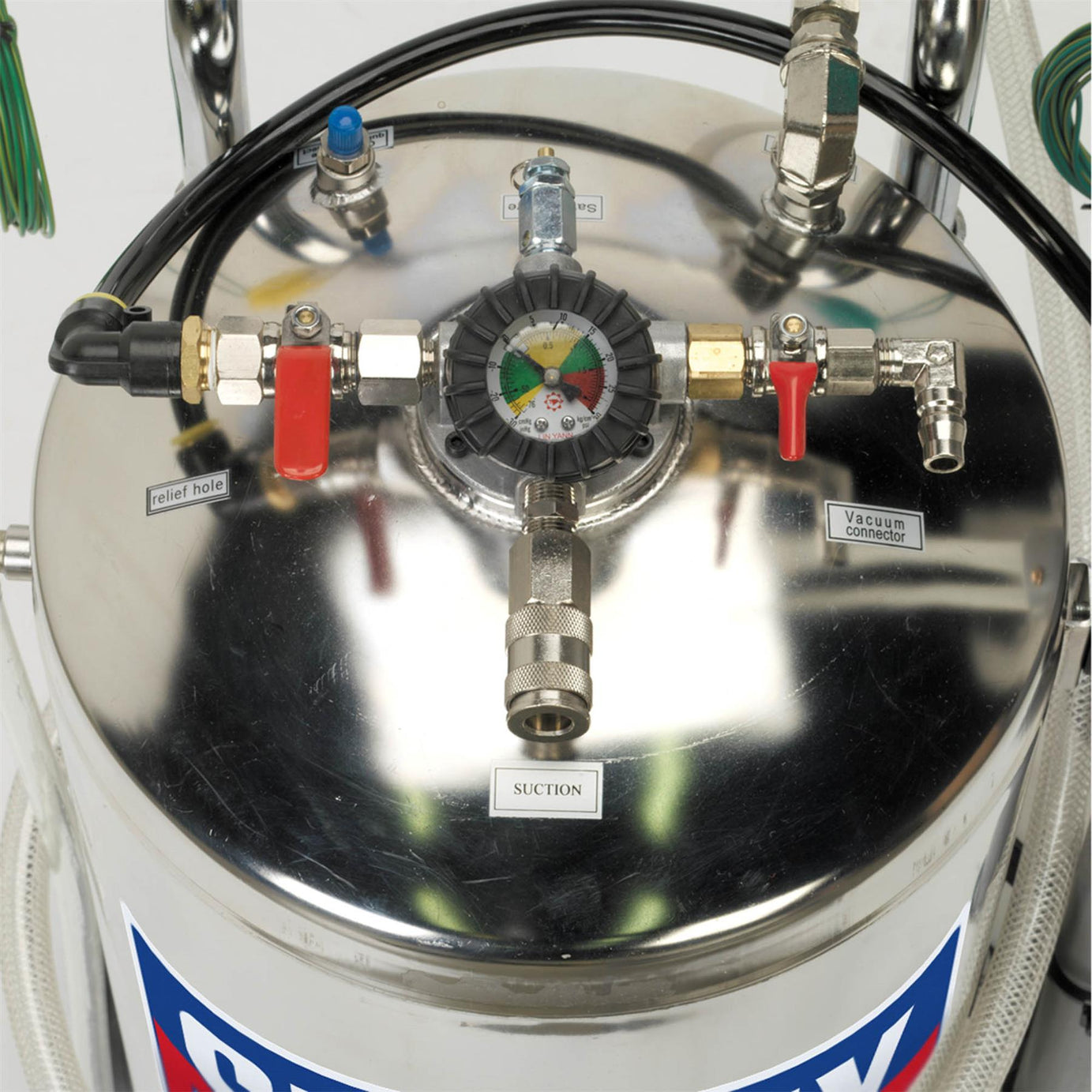 Sealey Air Operated Fuel Drainer 40L Stainless Steel