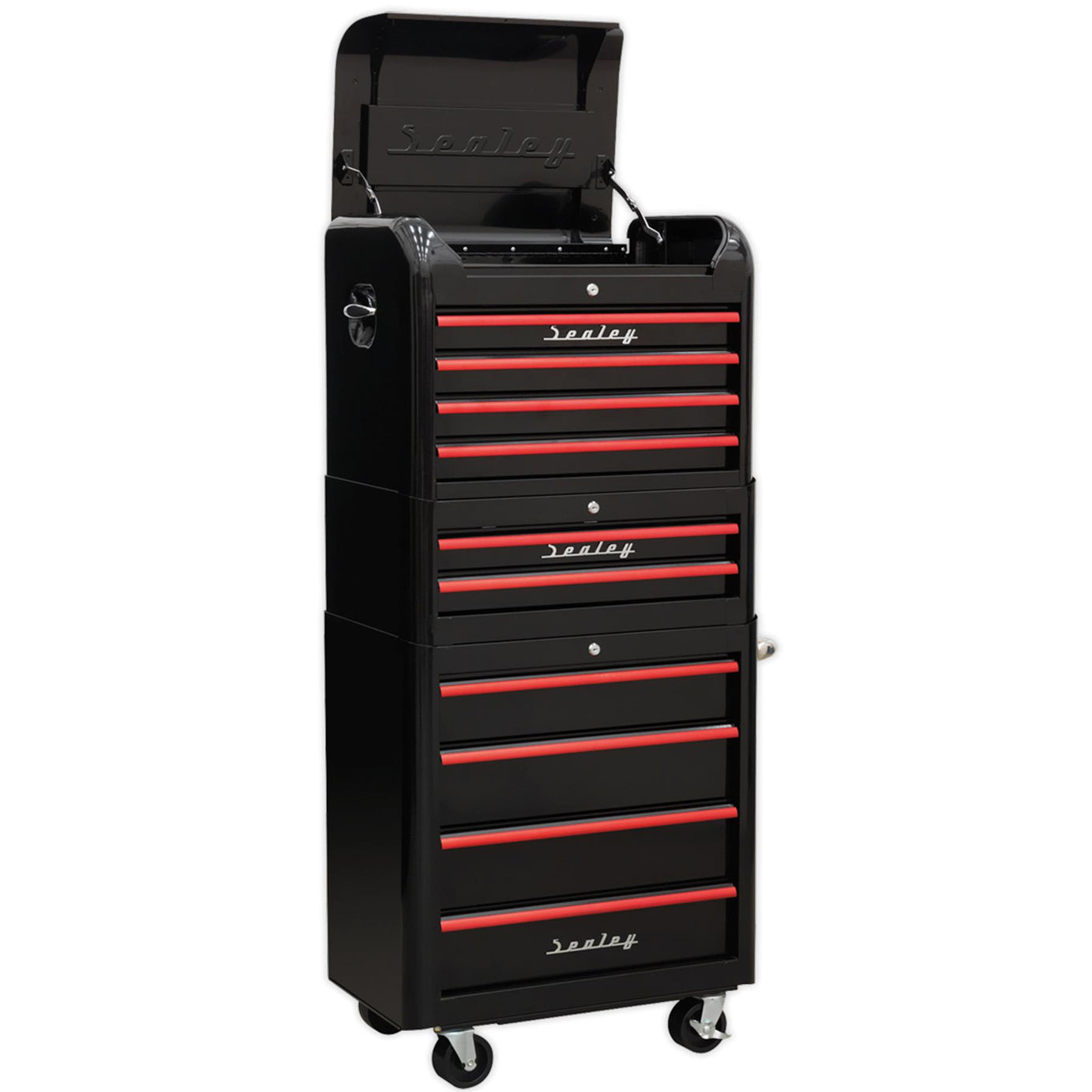 Sealey Retro Style Tool Chest Combination 10 Drawer - Black/Red