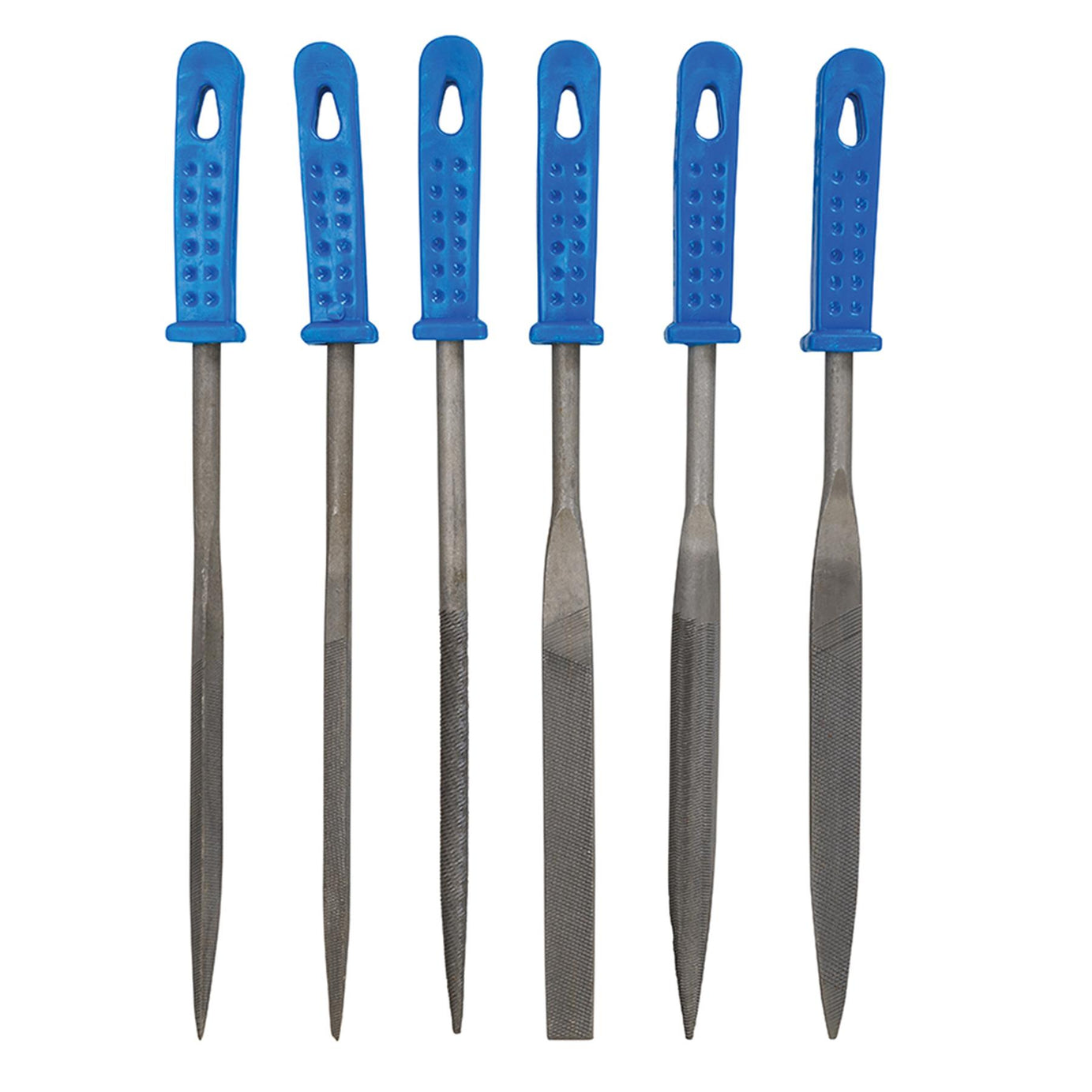 6Pce Warding File Set 100mm Impact-Resistant Plastic Handles Brand New