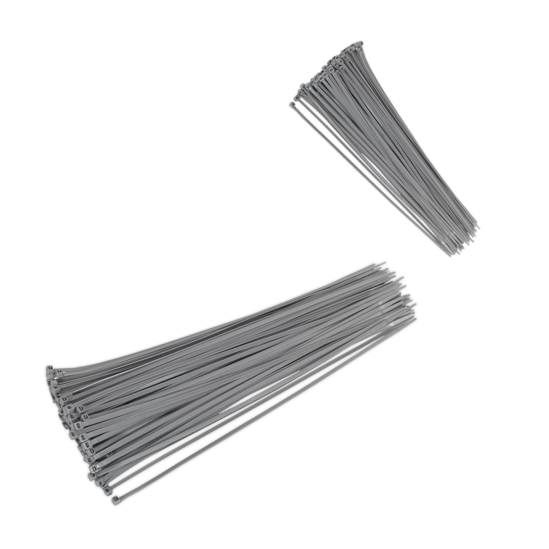 Sealey Cable Tie 380 x 4.4mm Silver Pack of 100