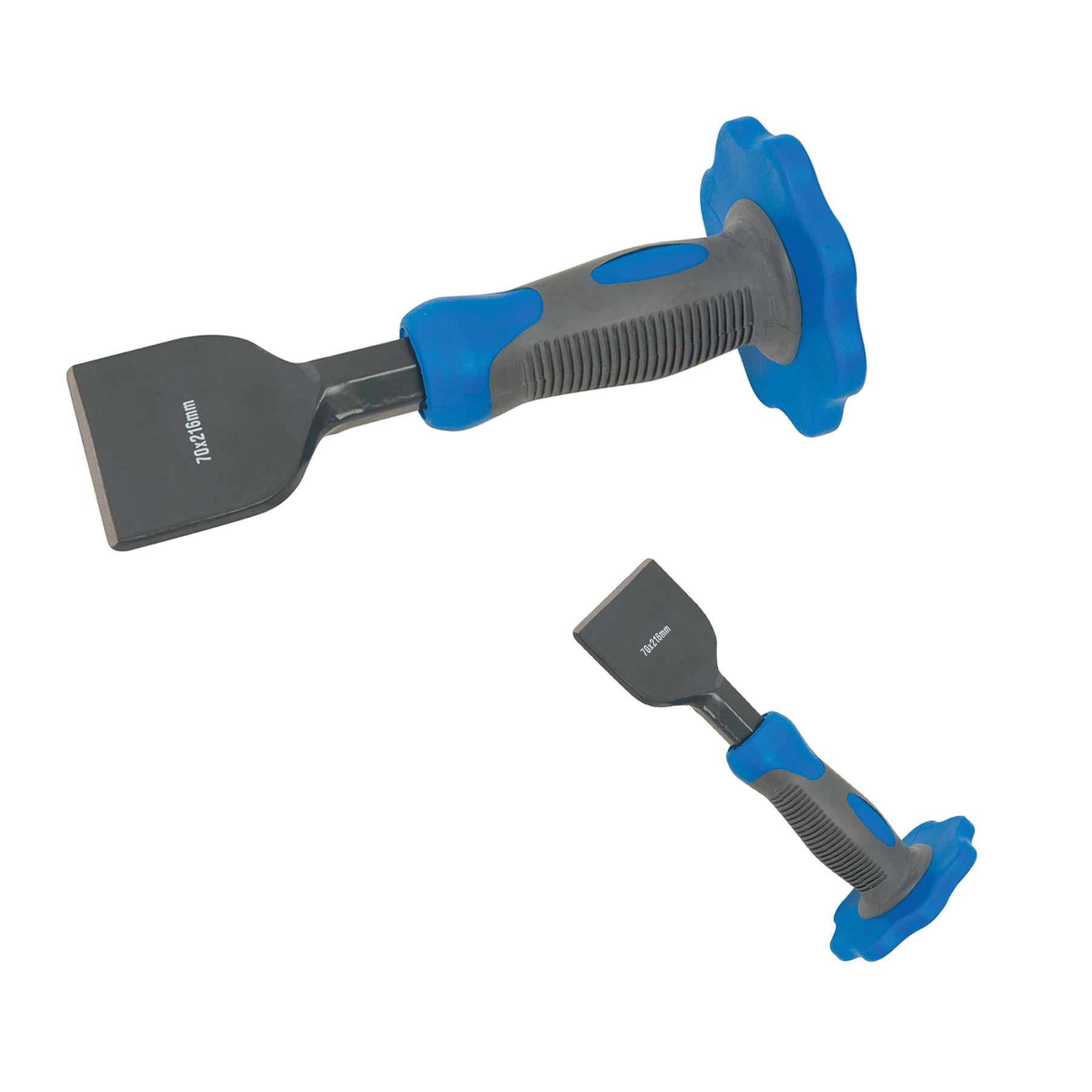 Bolster Chisel With Guard Powder Coated & Tempered Cutting Edge 70 X 216mm