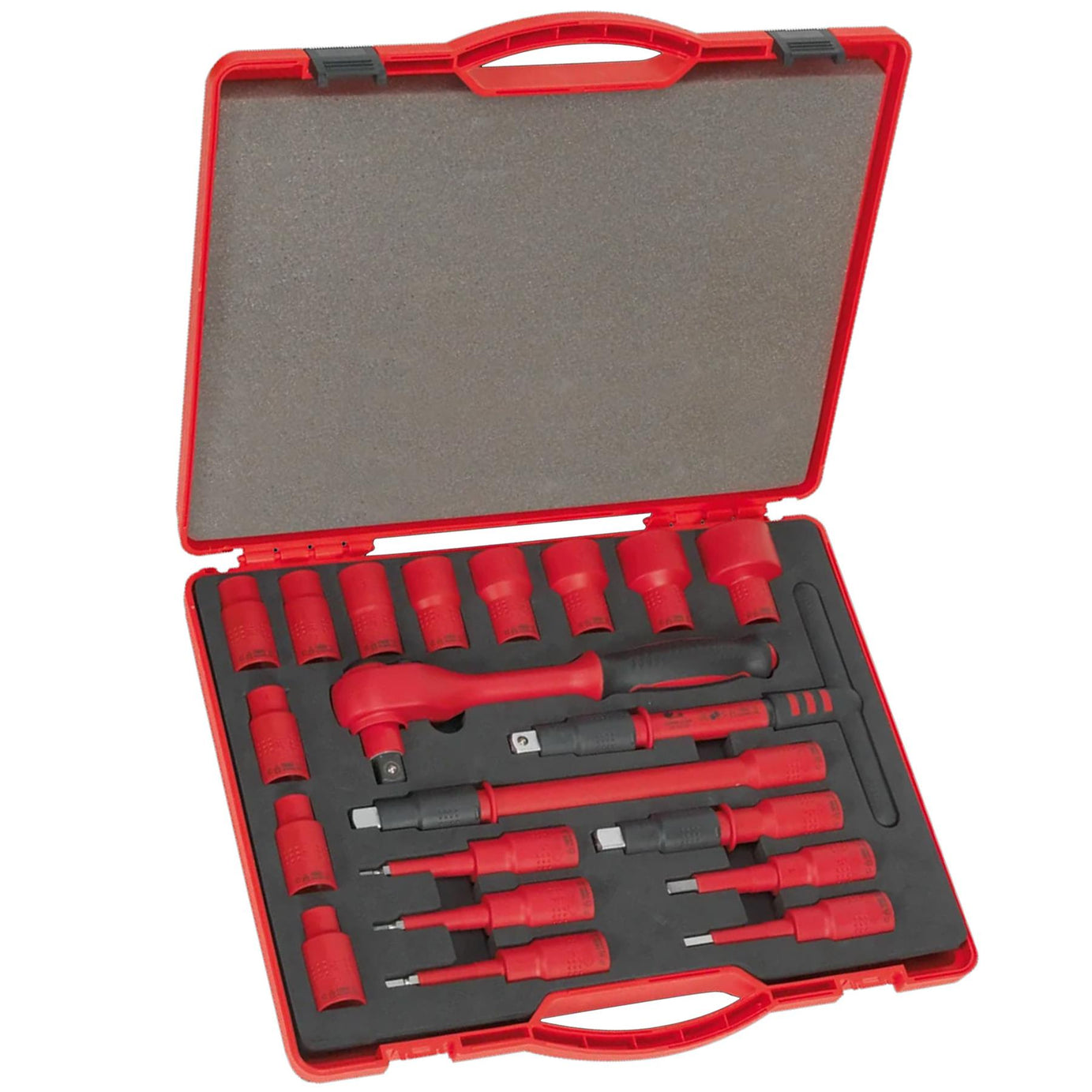 Sealey Insulated Socket Set 20pc 1/2"Sq Dr WallDrive VDE App.