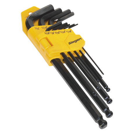 Sealey Ball-End Hex Key Set 9pc Long Imperial