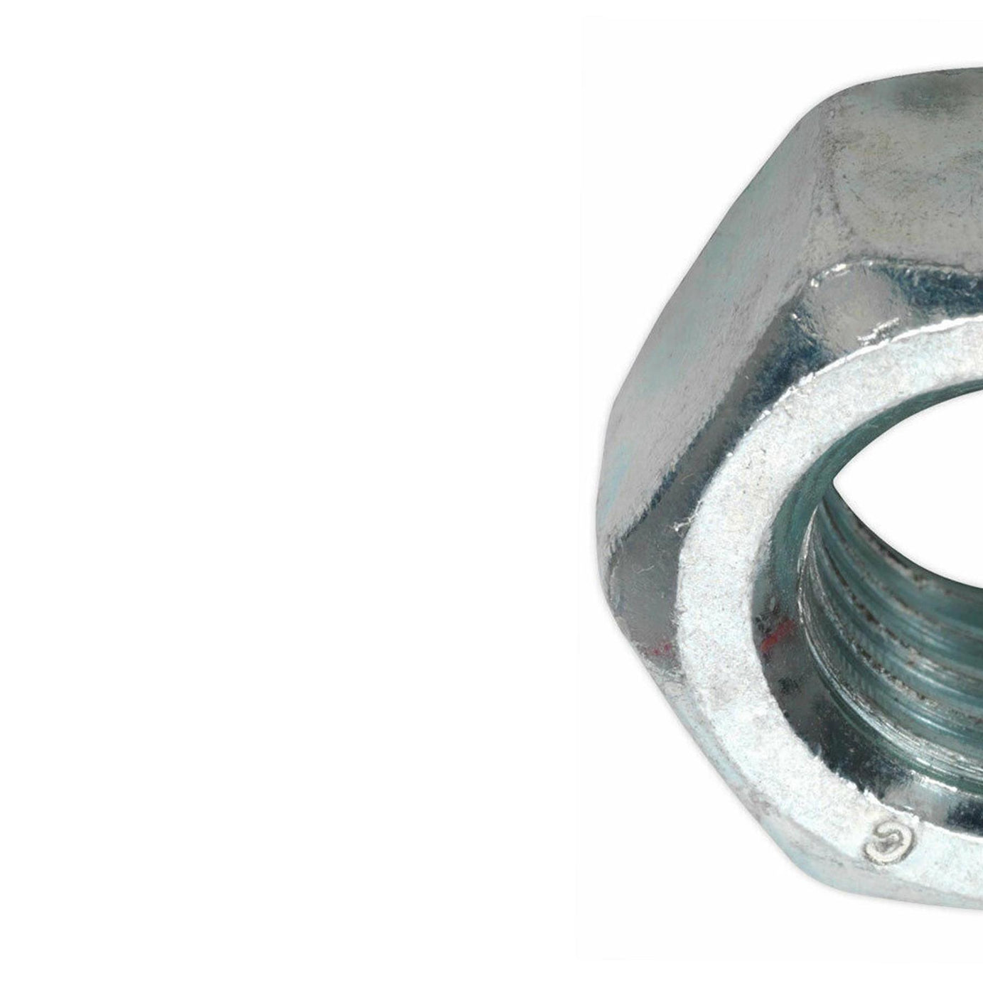 Sealey Steel Nut DIN 934 - M20 Zinc Pack of 10