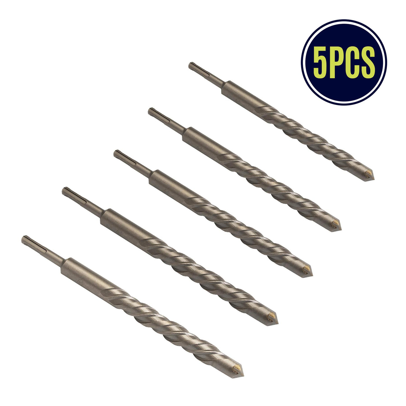 5 x SDS+ PLUS MASONRY DRILL BIT 25 x 260mm, TUNGSTEN CARBIDE TIP, FOR STONE CONCRETE BRICK