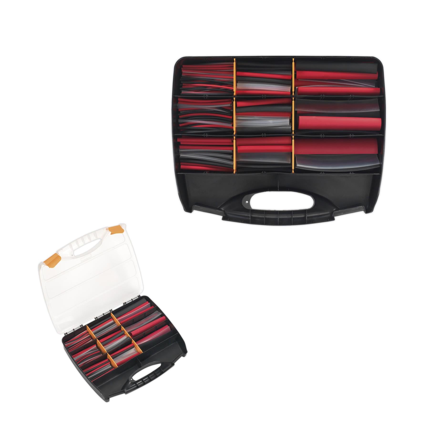 Sealey Heat Shrink Tubing Asst 261pc Mixed Clrs Adh Lined 100&150mm