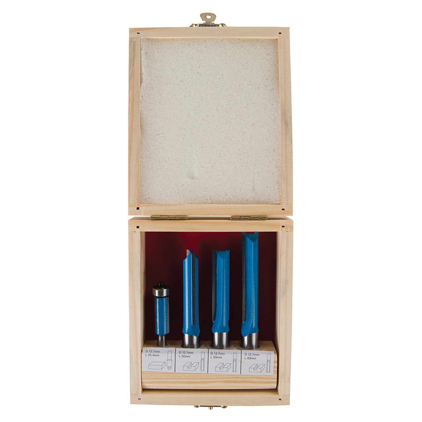 Comprehensive Kitchen Router Bit Set 4pcs 1/2" 1/4" Kitchen Fitters TCT Cutting Edges Wood Box