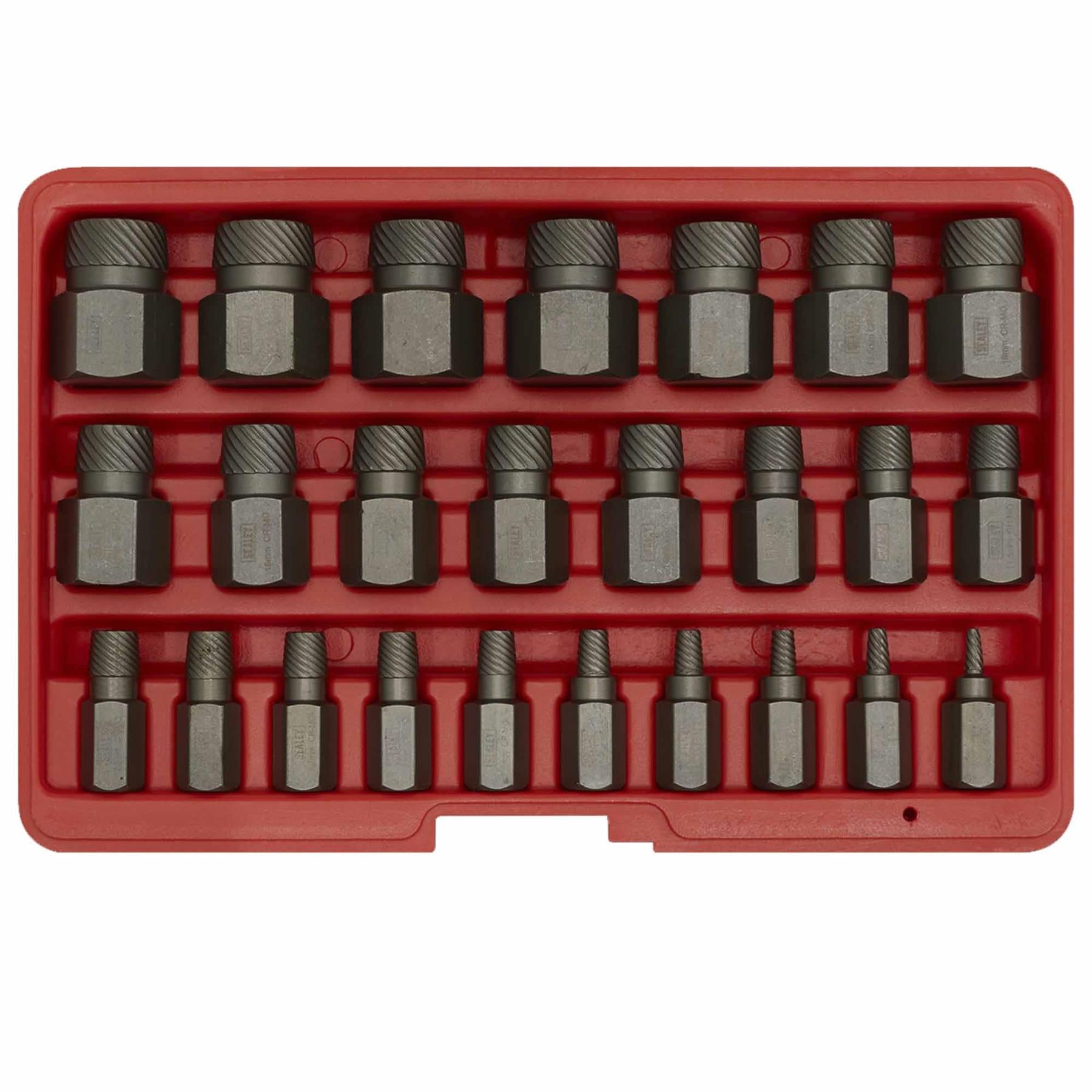 Sealey Multi Spline Screw Extractor Set 25pc