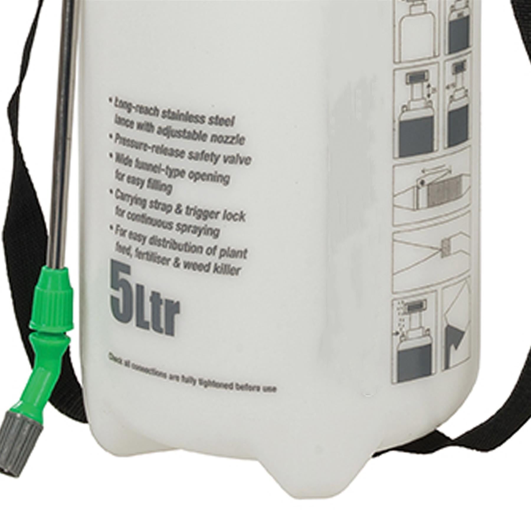 5 Liter Pressure Garden Sprayer Variable Nozzle Powerful Pump Housework Cleaning