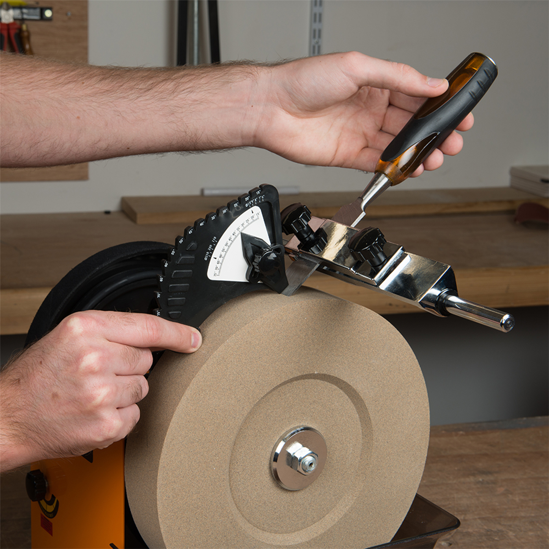 Workshop Steel Grinding Specific Bevel Angle Set-Up Jig Hand DIY Tool