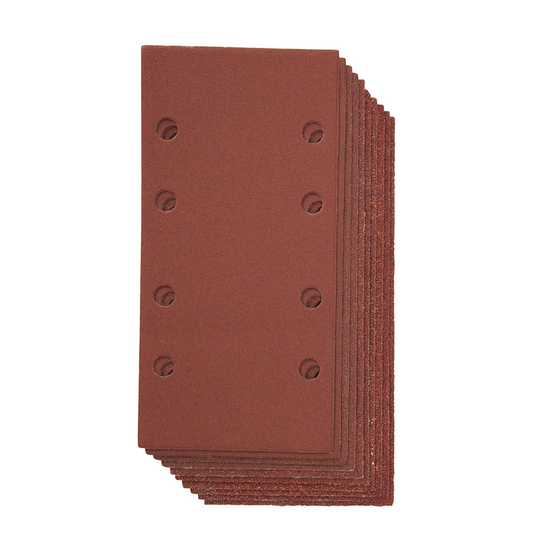 20 x 1/3 Punched Sanding Sheets, 93 x 190mm Sandpaper Pads Sander Hook and Loop Mix Grit