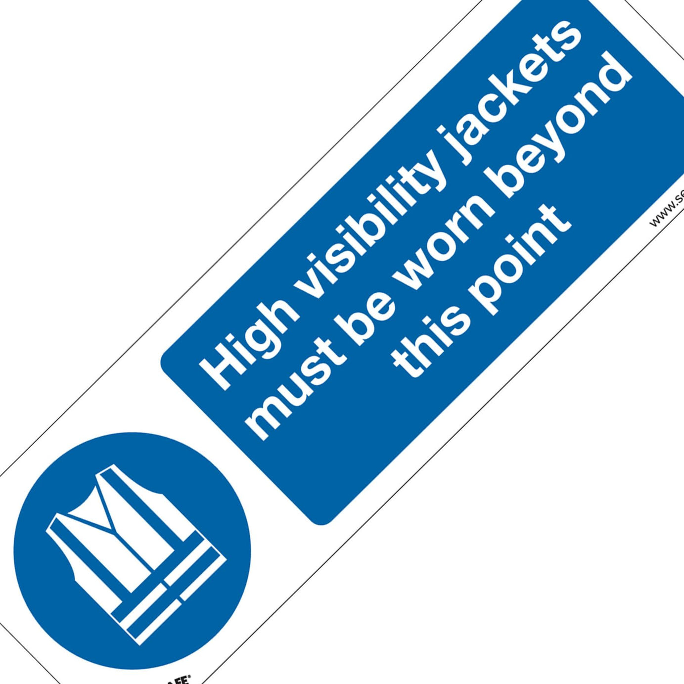 Sealey Plastic Sign-High Vis.Jackets Must Be Worn Beyond This Point
