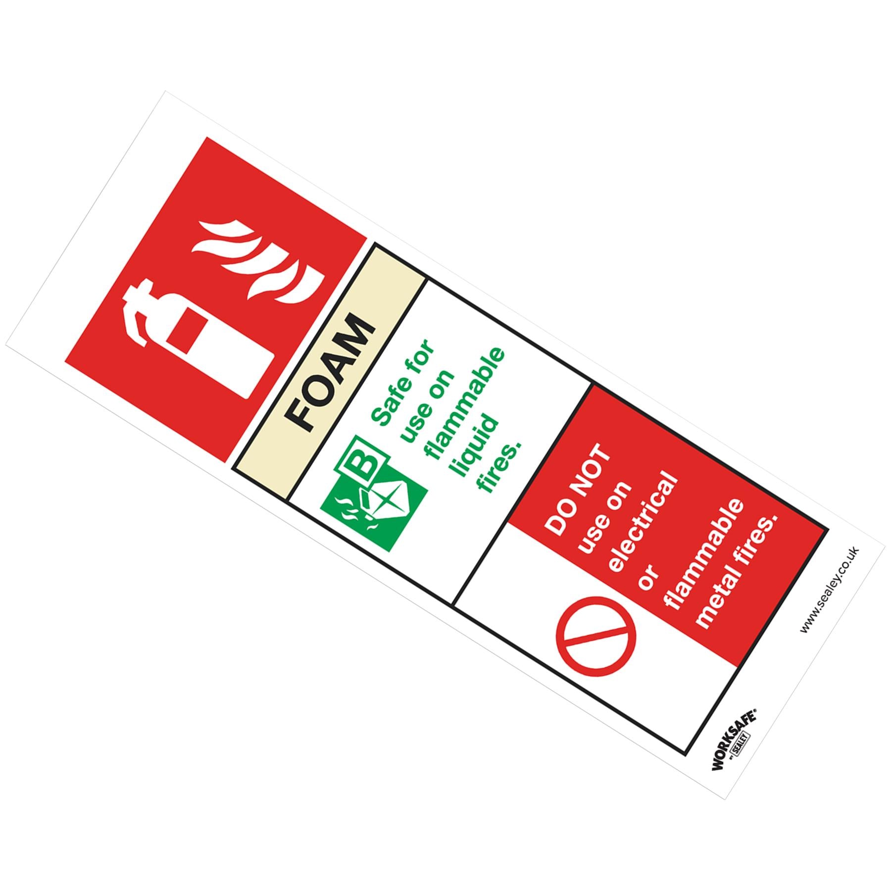 Safe Conditions Safety Sign - Foam Fire Extinguisher - Self-Adhesive Vinyl
