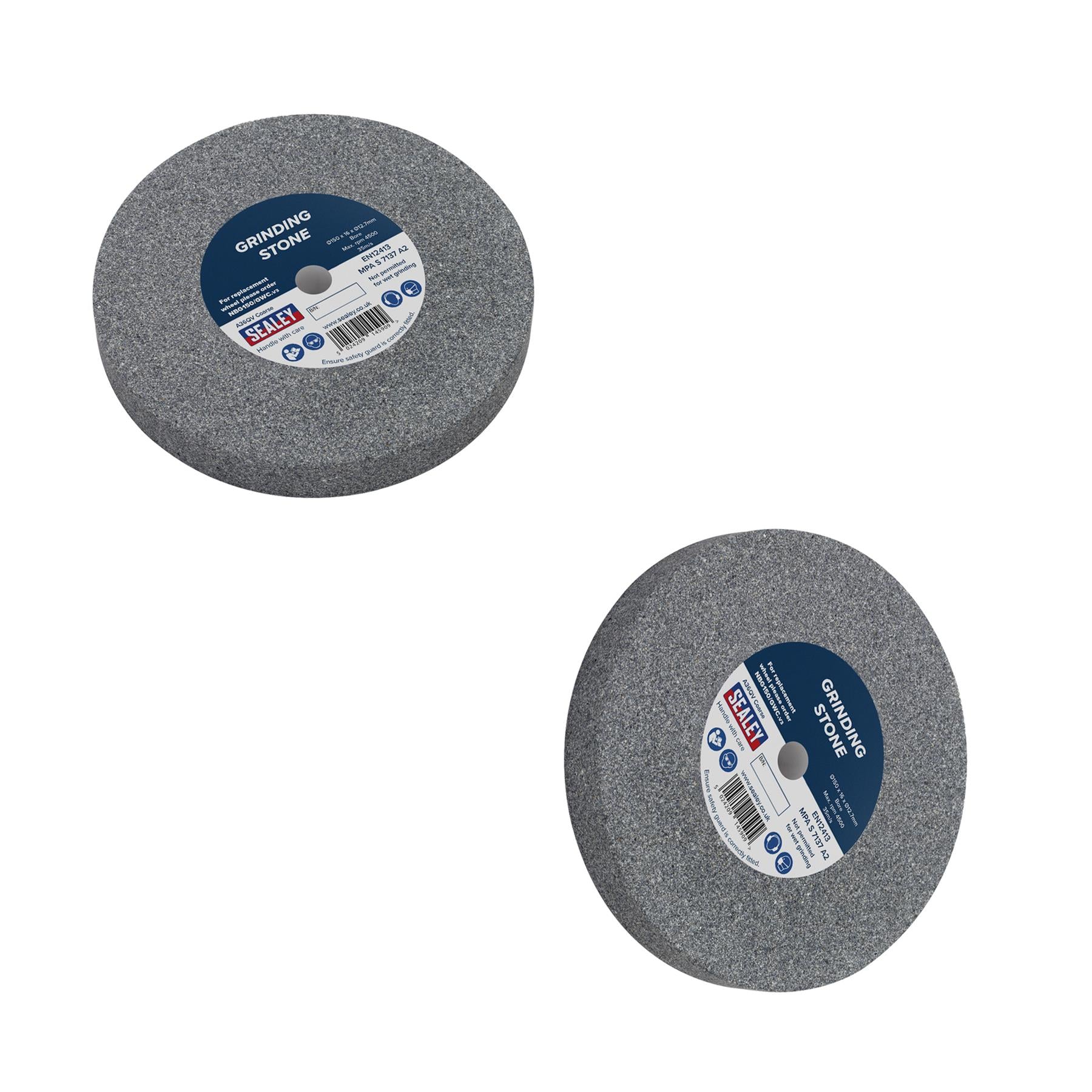 Sealey Grinding Stone Ø150 x 16mm Ø13mm Bore A36Q Coarse