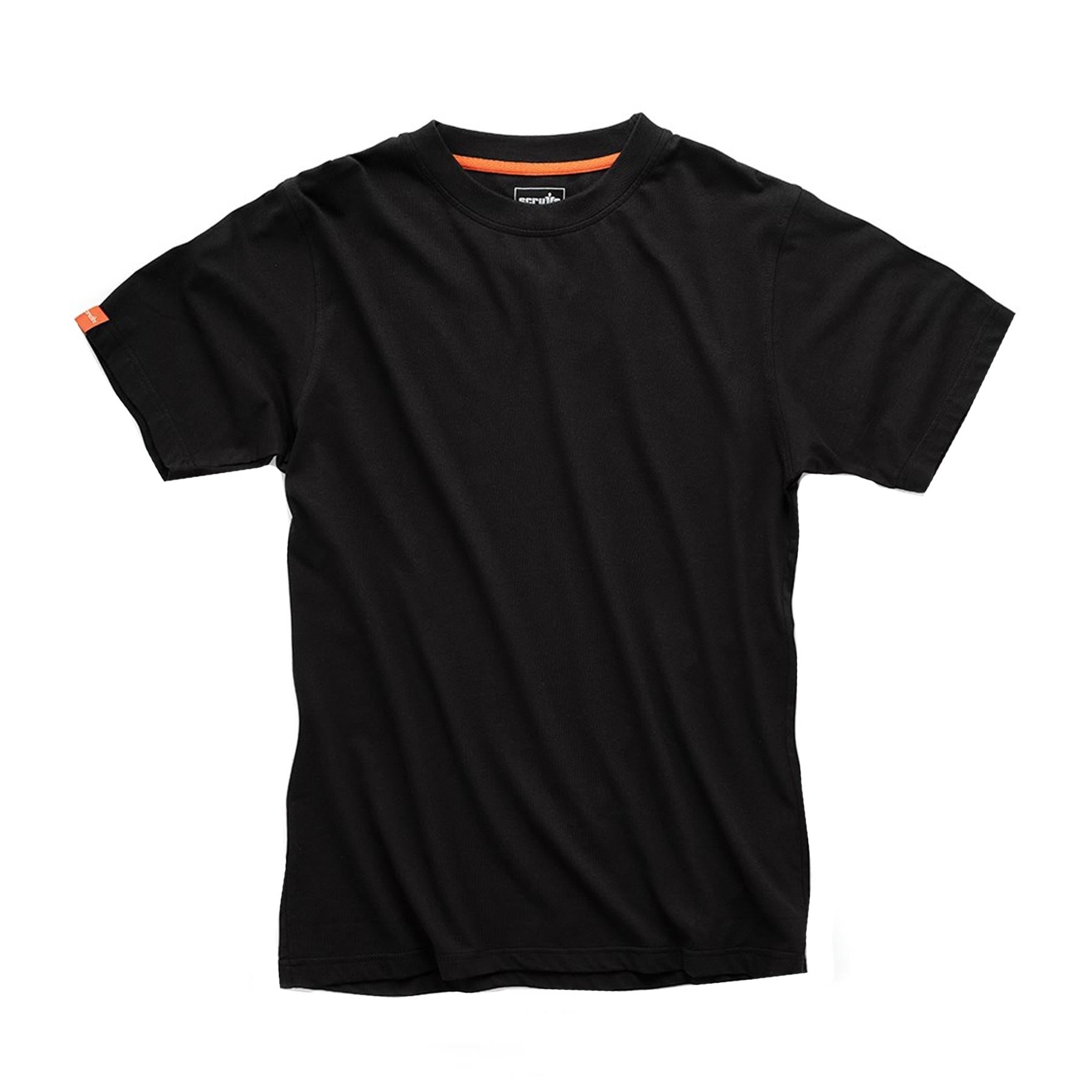 Scruffs Eco Worker T-Shirt Hardwearing Work Shirt Black L