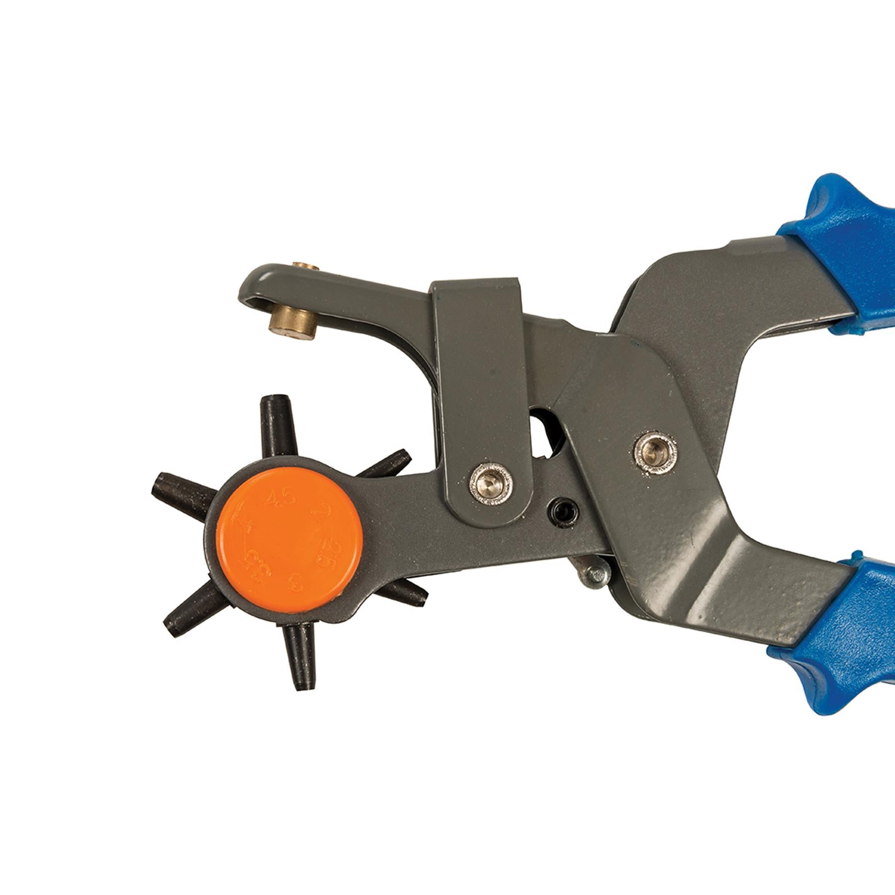 Spring Loaded Handle Hole Punch Pliers 2 - 4.5mm Belt Holes Leather, Crafts