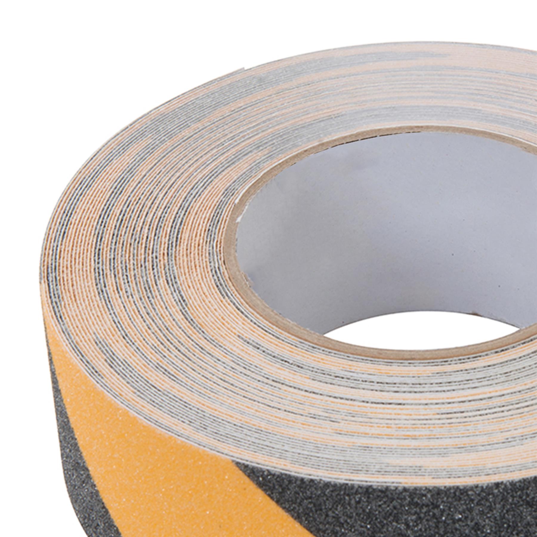 50mm X 18m Anti Slip Tape High Grip Non Slip Abrasive Self Adhesive Black Yellow