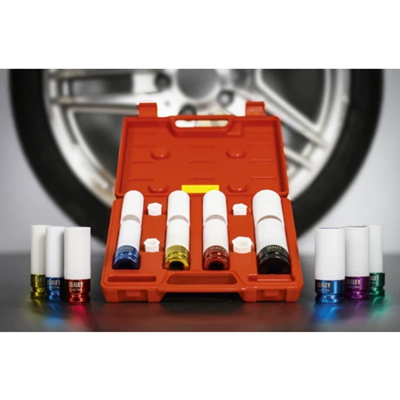 Alloy Wheel Impact Socket Set 4pc 1/2"Sq Drive Sealey