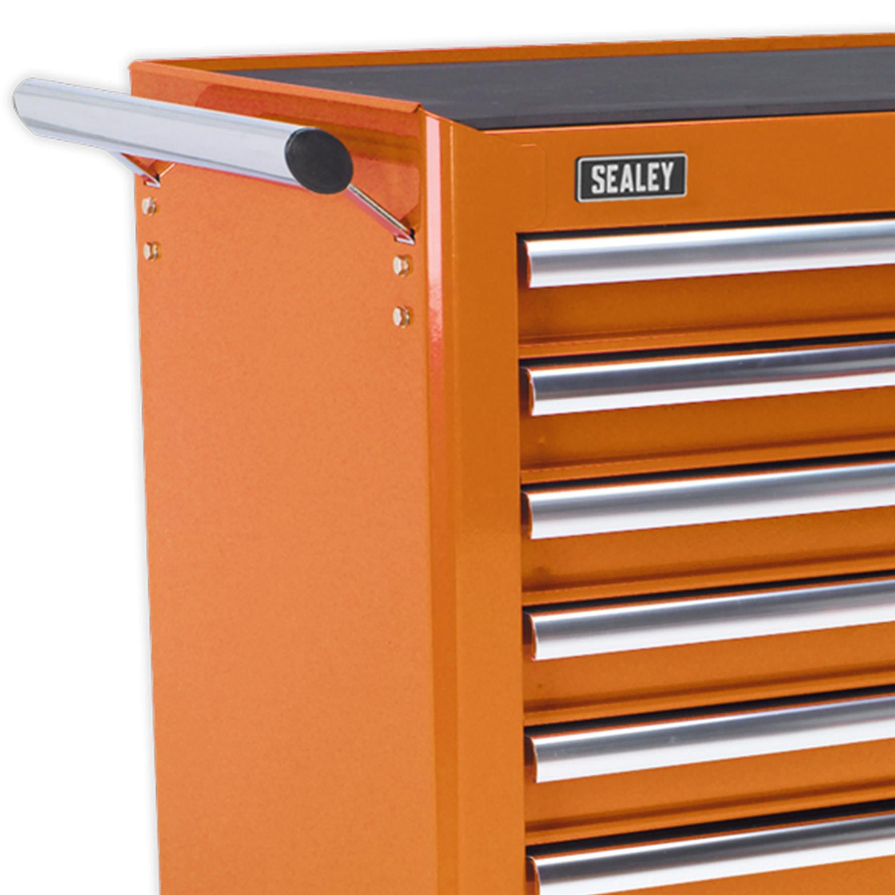 Sealey Rollcab 7 Drawer with Ball Bearing Slides - Orange