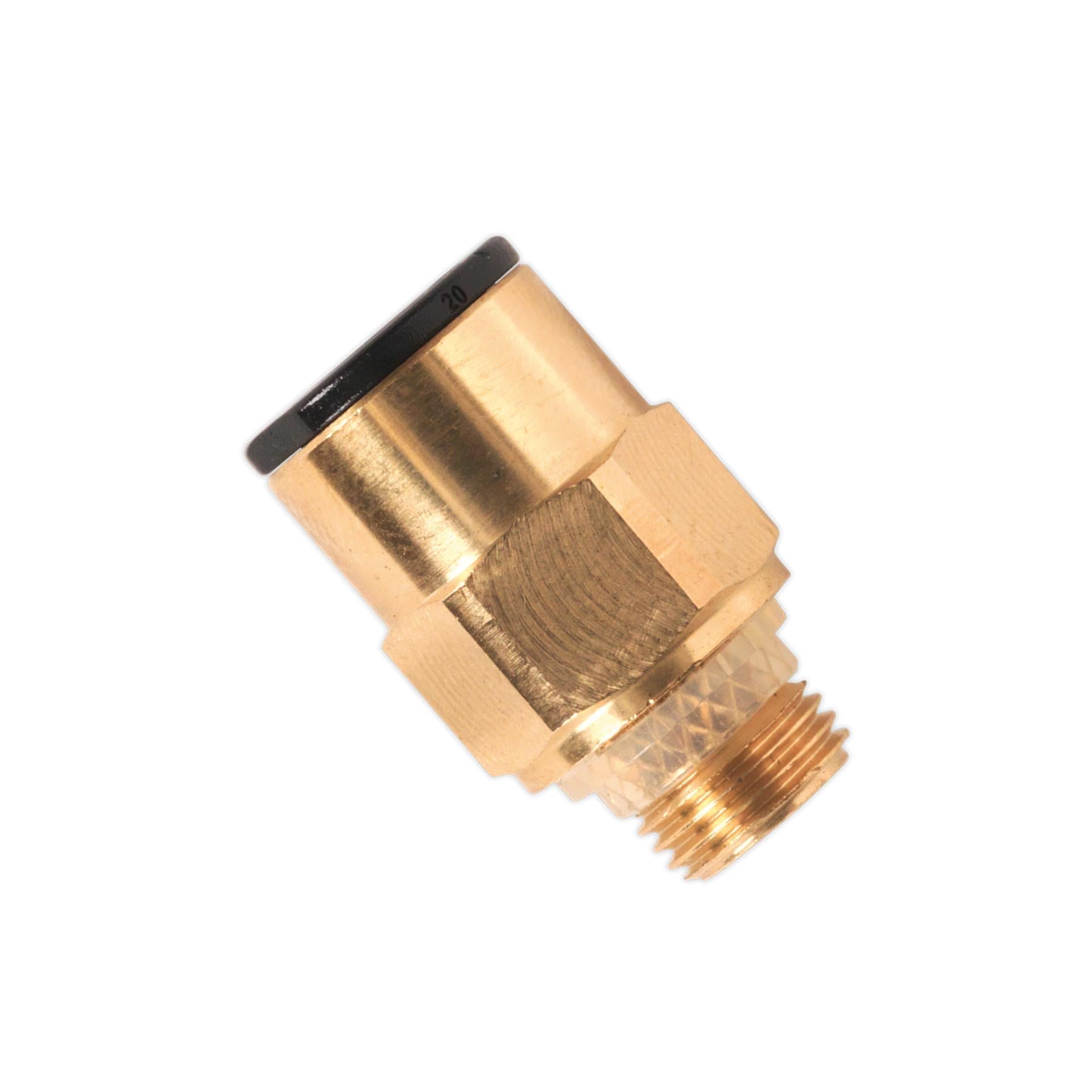 Sealey Brass SuperThread Str Adaptor 8mmx1/8"BSP Pk of 2 (RM010811)