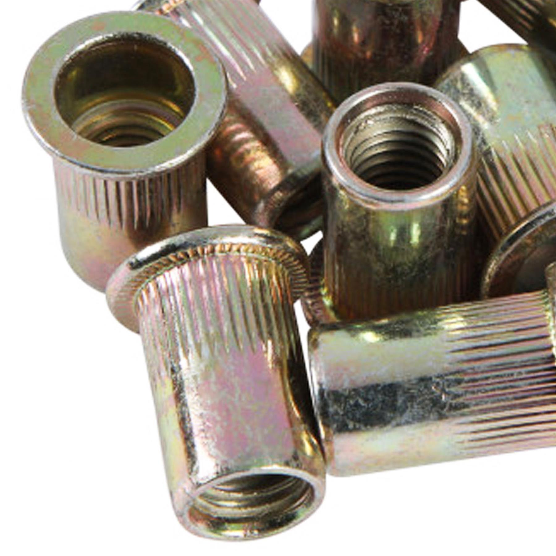 BlueSpot Rivet Nut Carbon Steel 45 PCE M10 Rivnut Threaded Insert Pack
