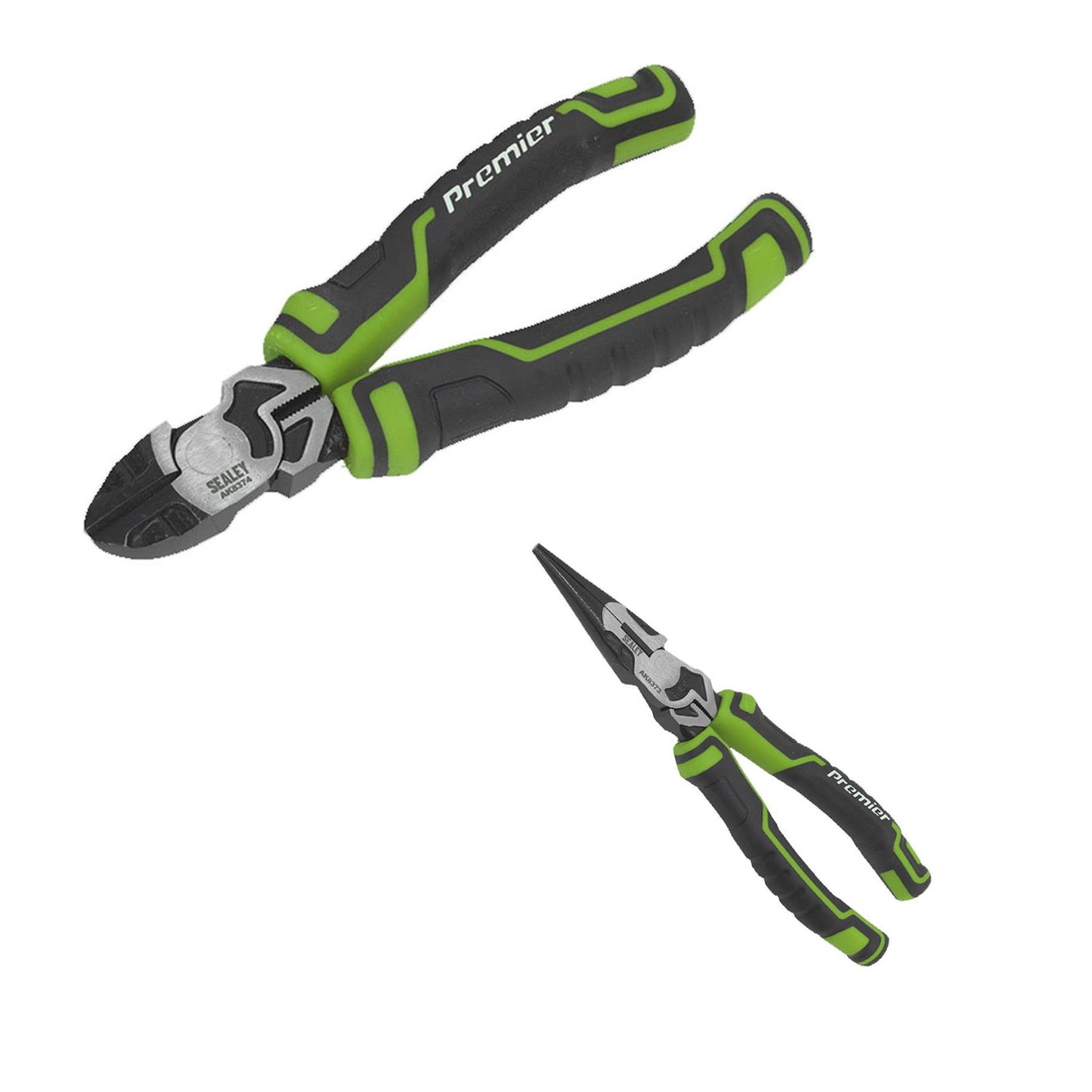 Sealey Pliers Set High Leverage 3pc Hi-Vis Green