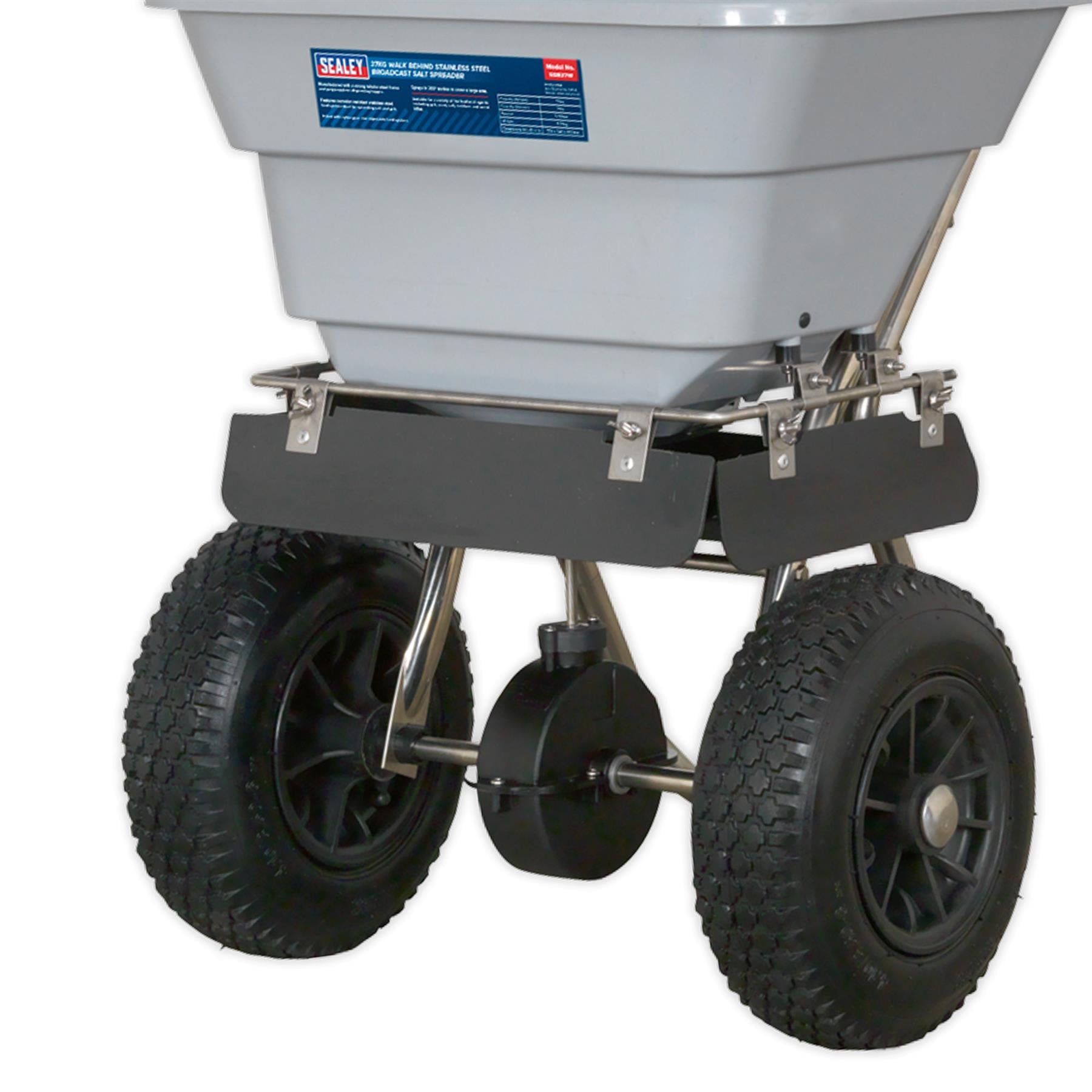 Sealey Stainless Steel Broadcast Salt Spreader 37kg Walk Behind