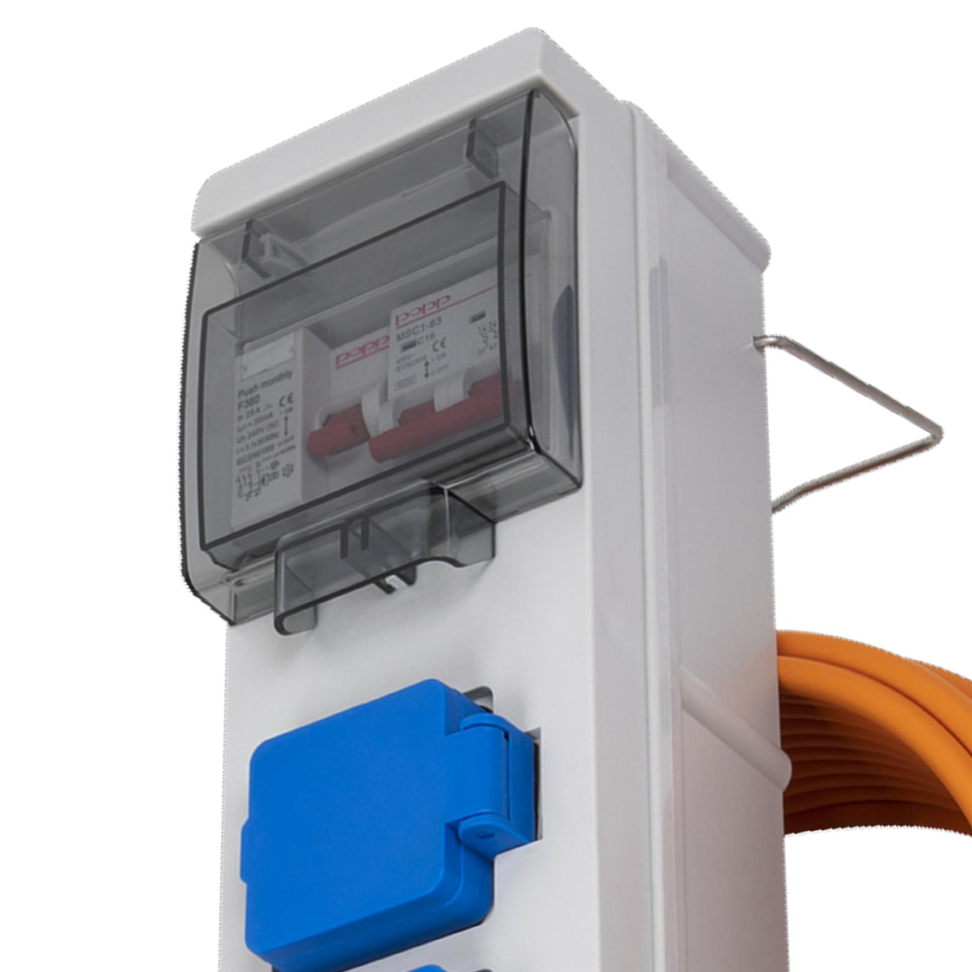 Caravan & Camping Mains Unit with RCD 15m Sealey