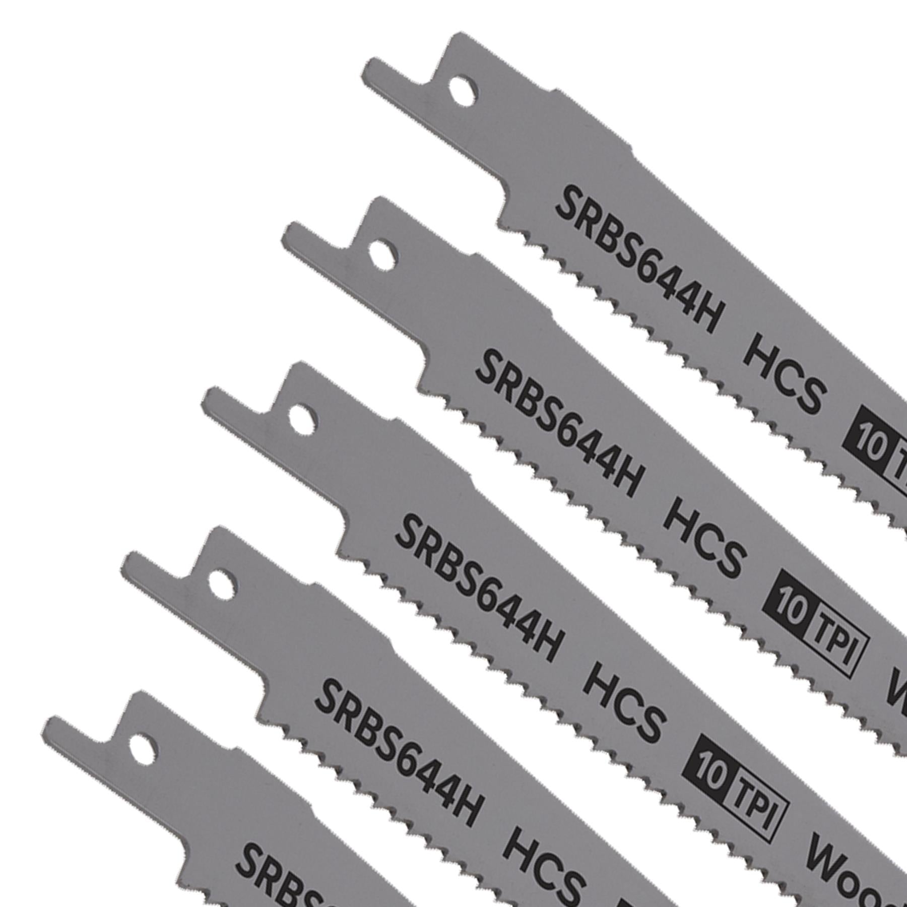 Sealey Reciprocating Saw Blade Clean Wood 150mm 10tpi - Pack of 5