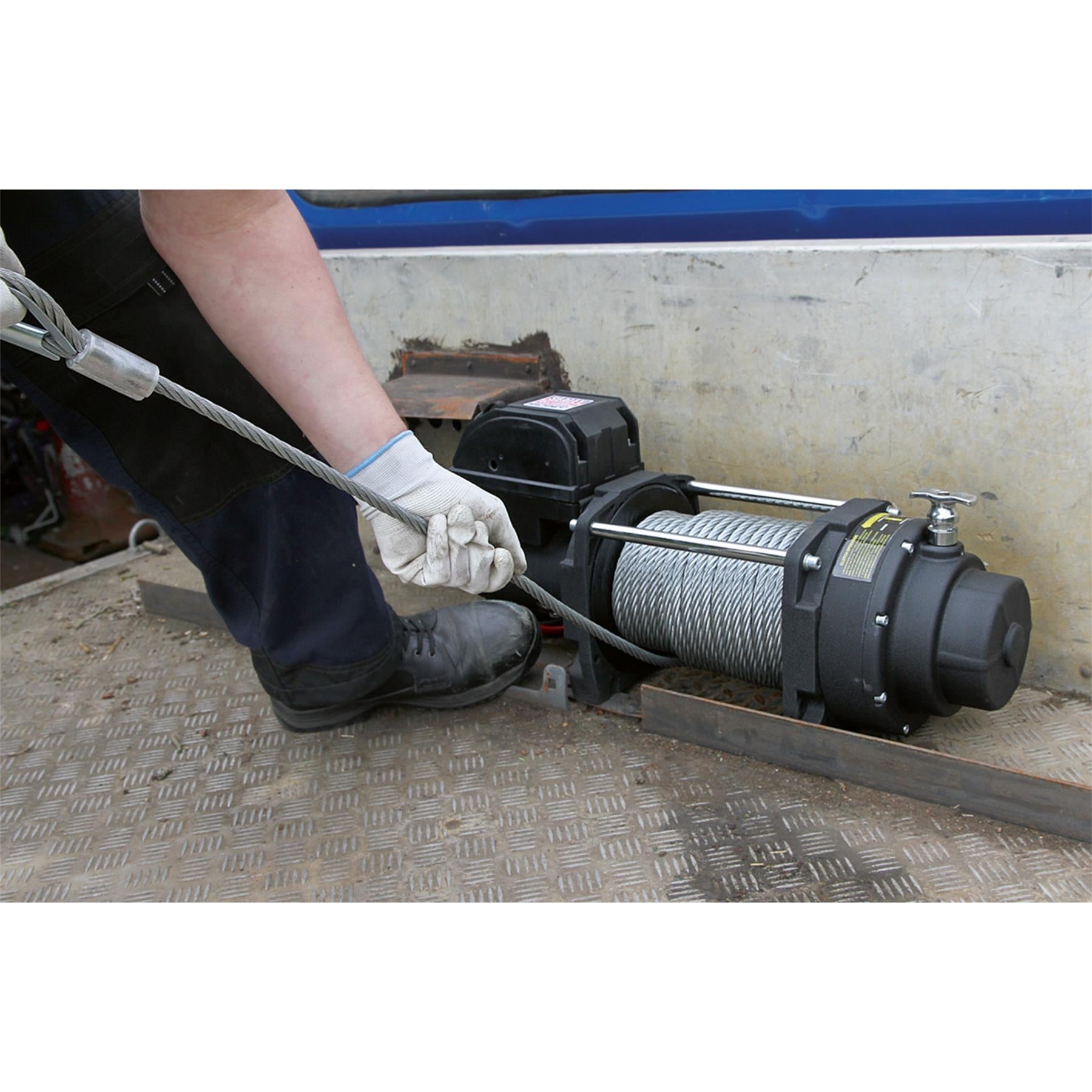Sealey Recovery Winch 8180kg (18000lb)Line Pull 12V Industrial