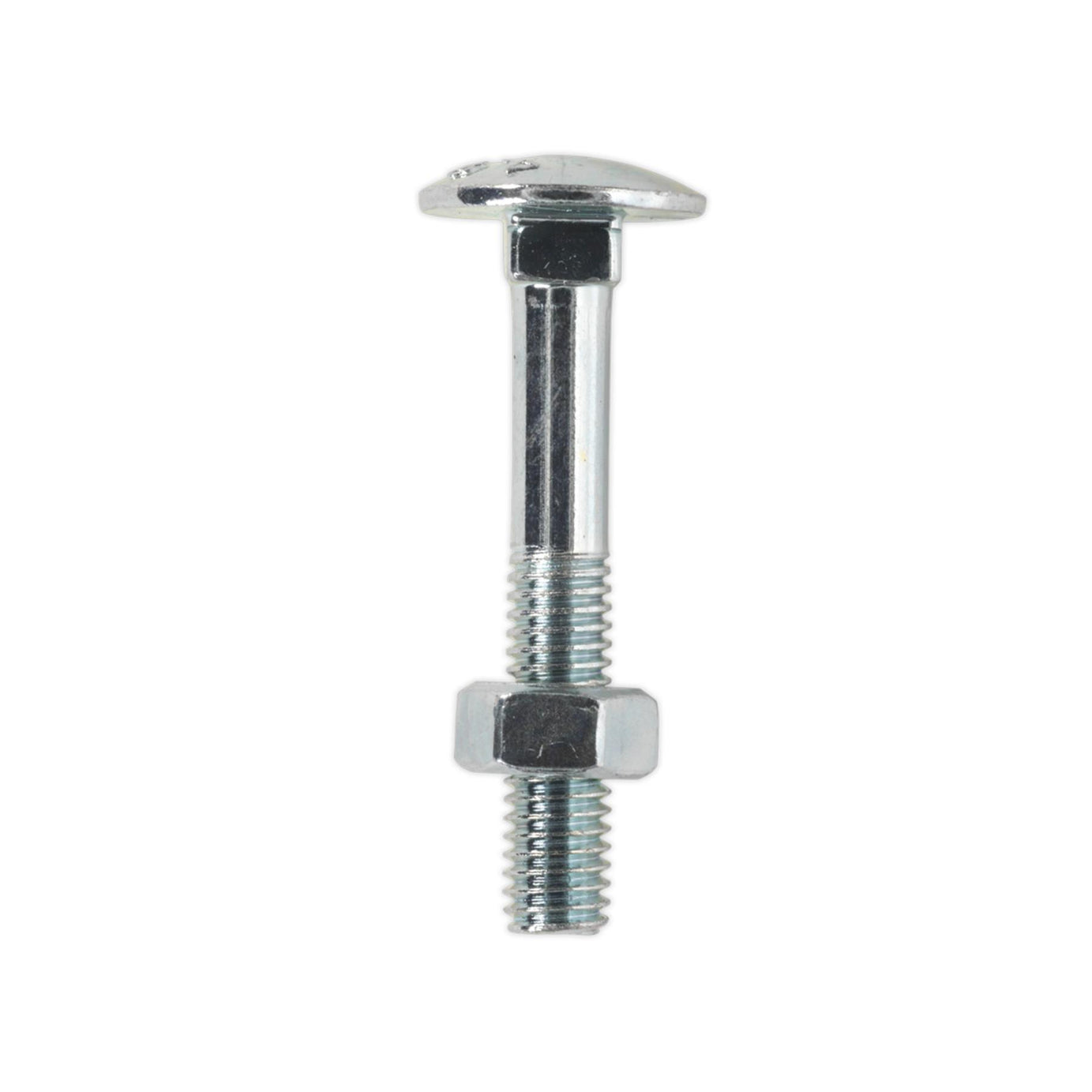 Sealey Coach Bolt & Nut DIN 603 - M6 x 40mm Zinc Pack of 100