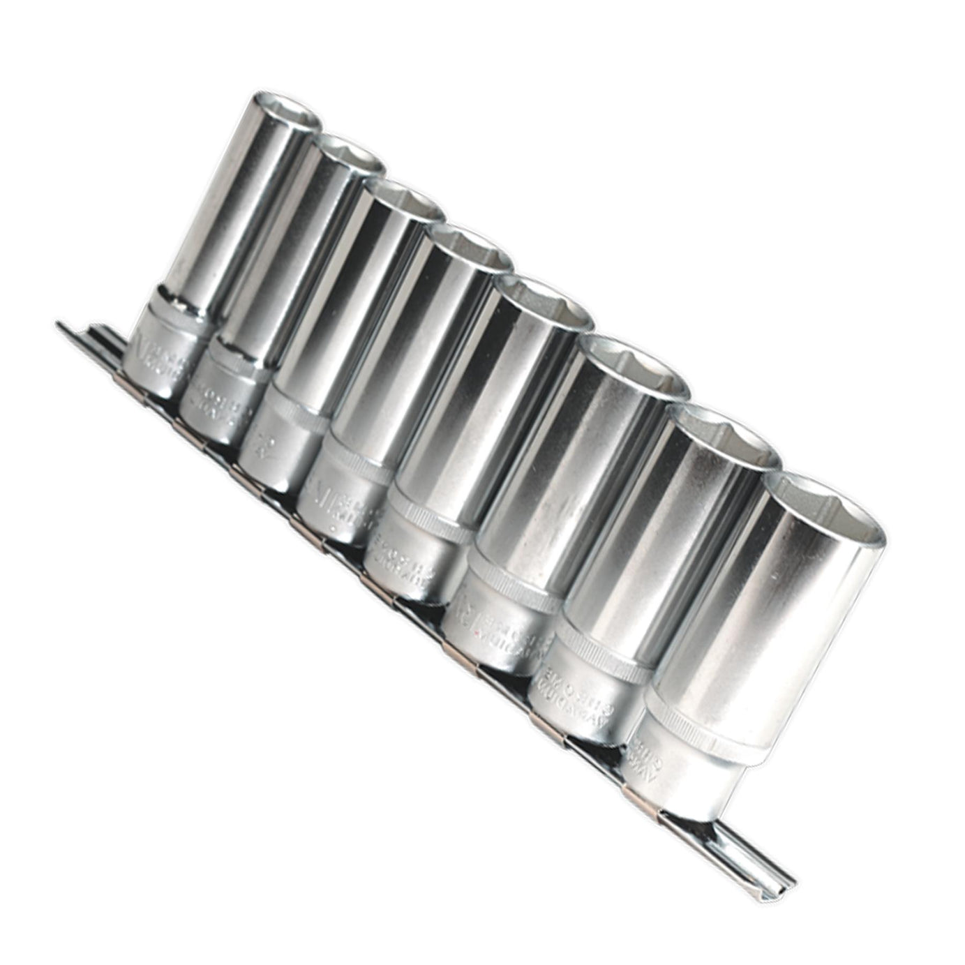 Sealey Deep Socket Set 1/2Inch Sq Drive 8pc 1/2"-15/16" 6pt WallDrive® Imperial