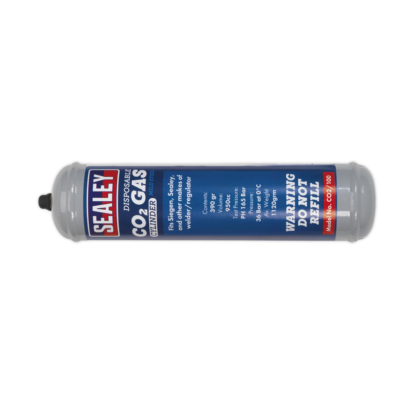 Sealey Gas Cylinder Disposable Carbon Dioxide 390g