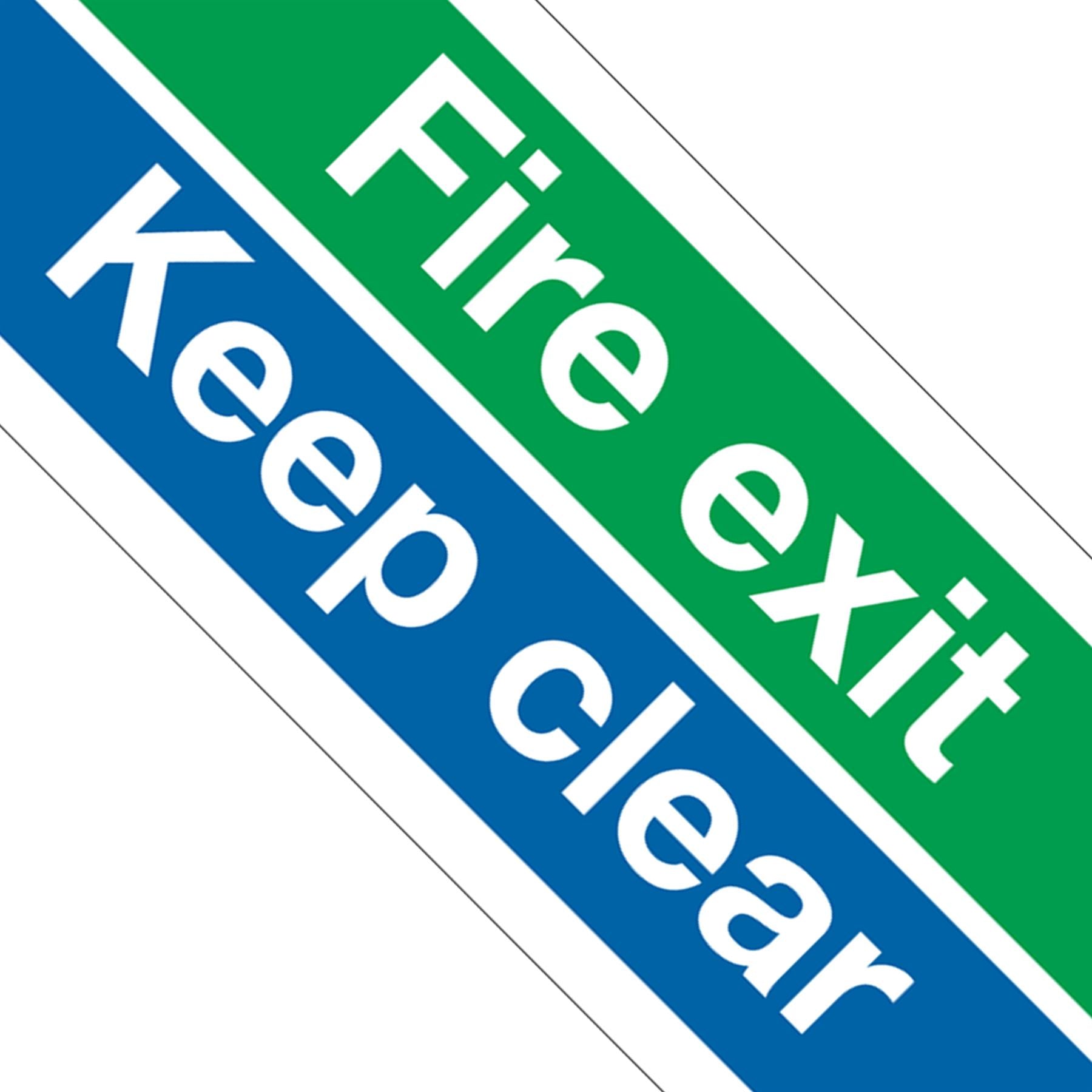 Sealey Safety Sign - Fire Exit Keep Clear - Rigid Plastic-Pk of 10