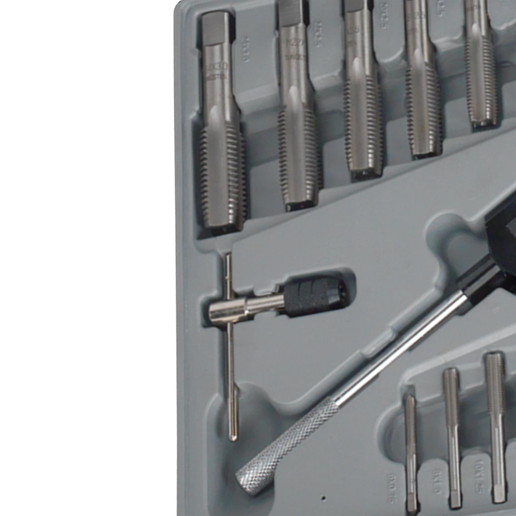 Sealey 45pc Tap and Die Set Split Dies Metric Thread Cutting Tool M6 - M24 Steel