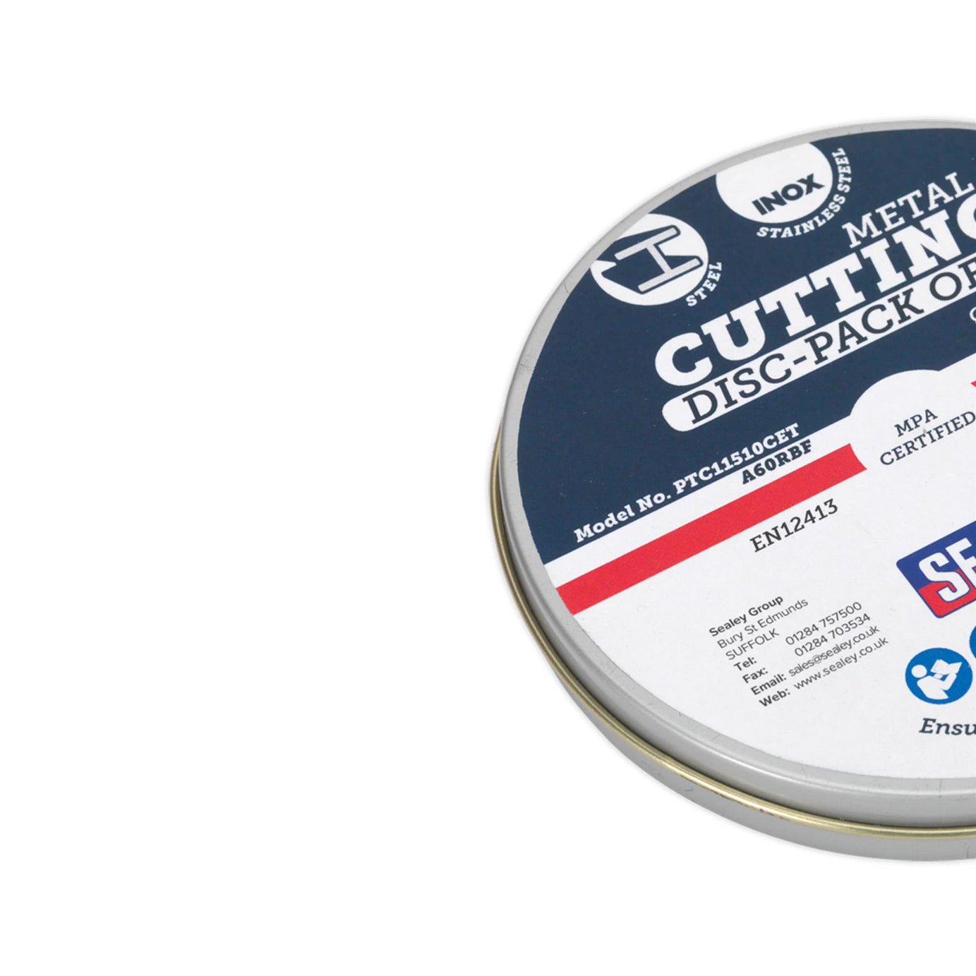Cutting Disc 115 x 1.2mm 22mm Bore Pack of 10. Sealey