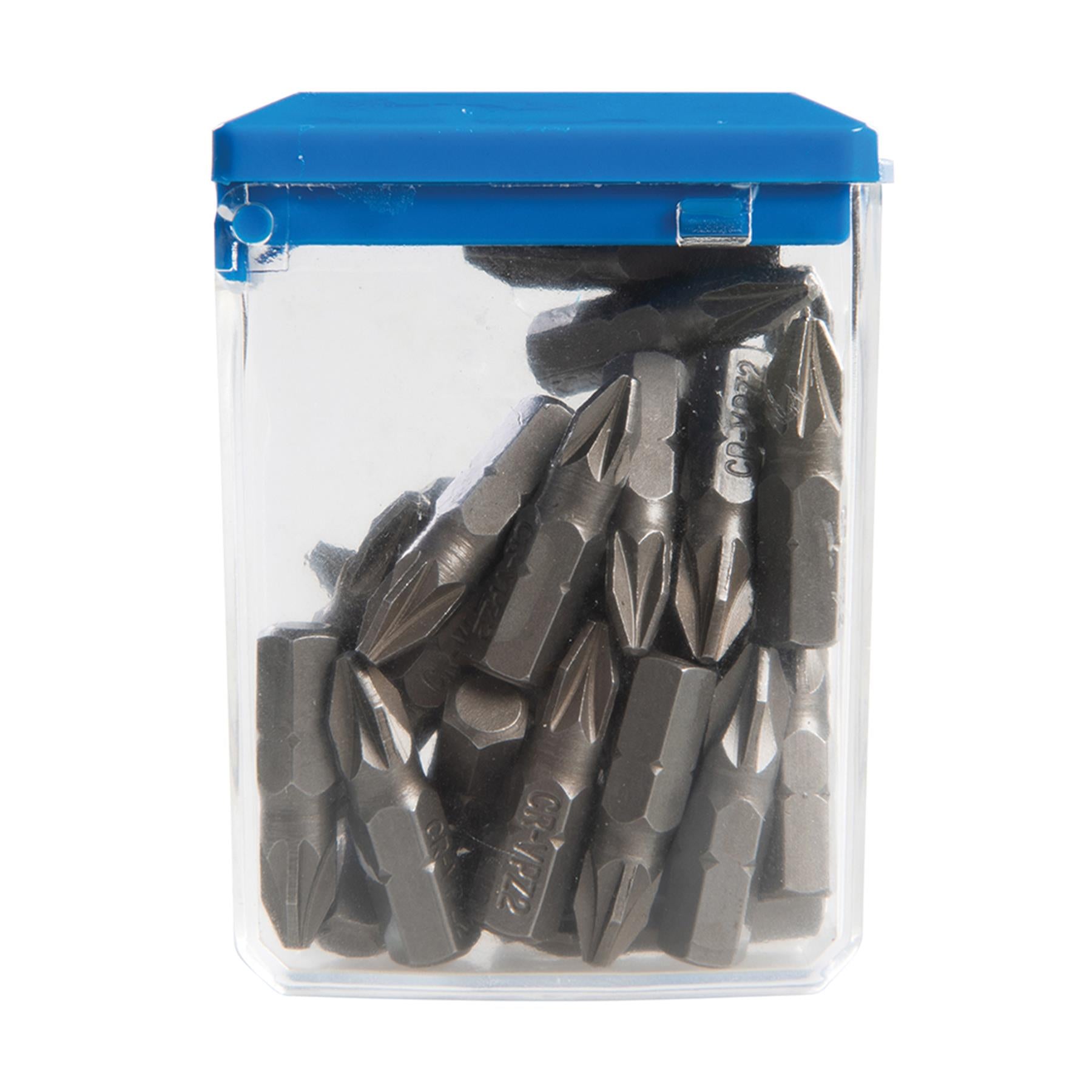 30 Pack Cr-V 6150 Steel Screwdriver Bits 25mm PZ2