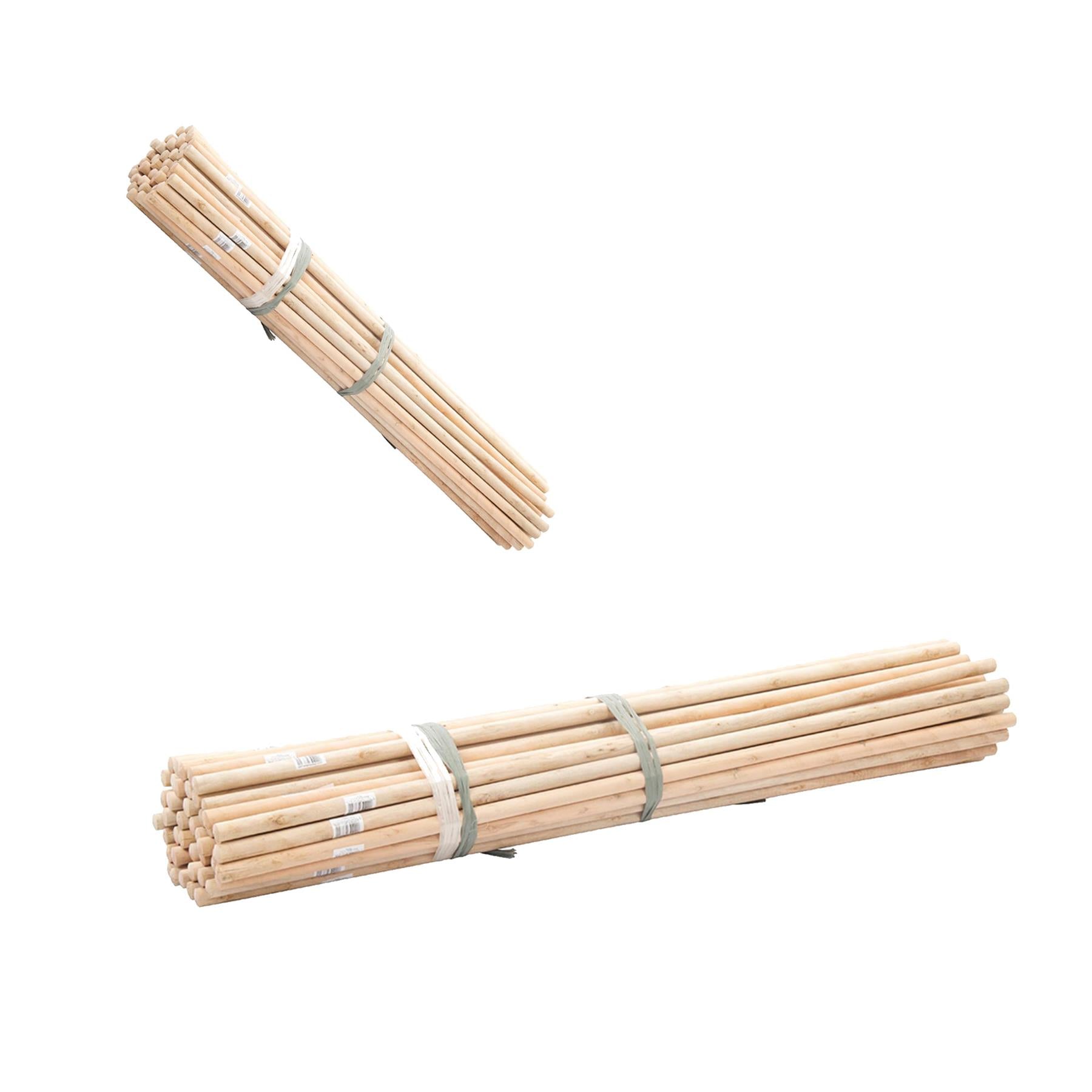 Dia 50Pce Broom Handles 4' X 15/16" Wooden Suitable For Larger Broom Heads