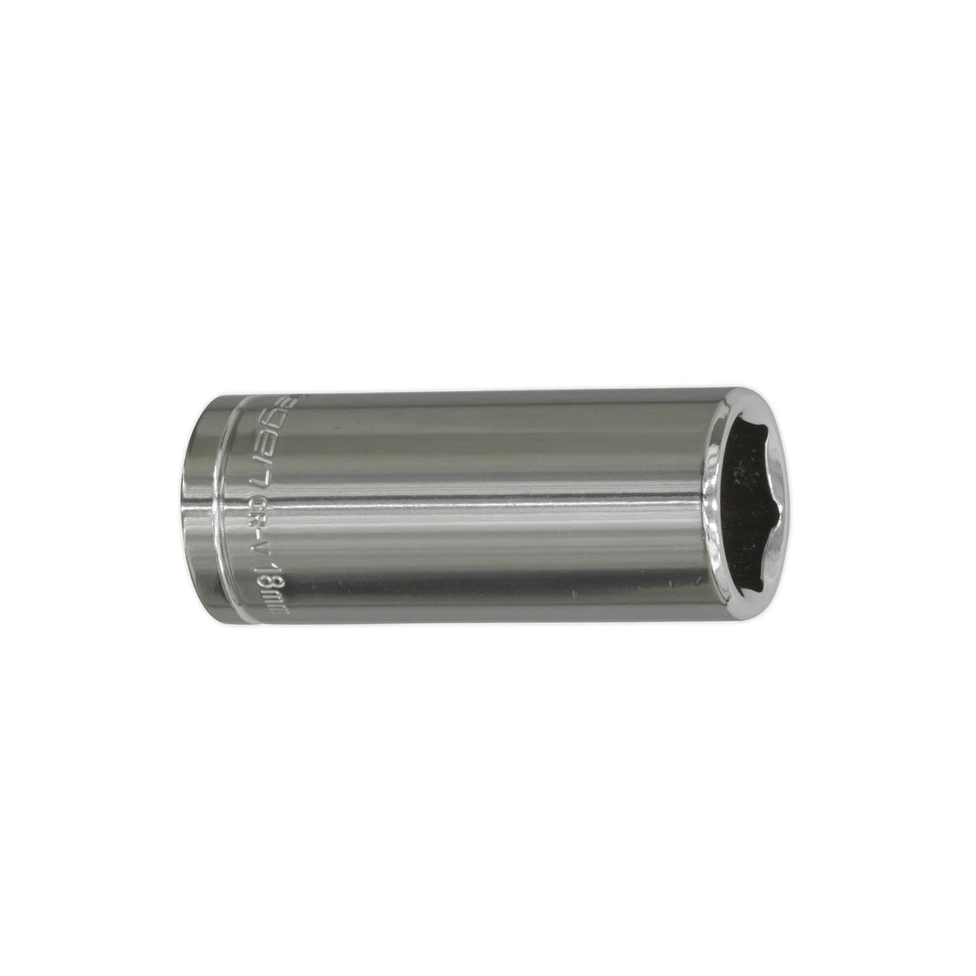 Sealey WallDrive® Socket 18mm Deep 3/8"Sq Drive Mirror Finished